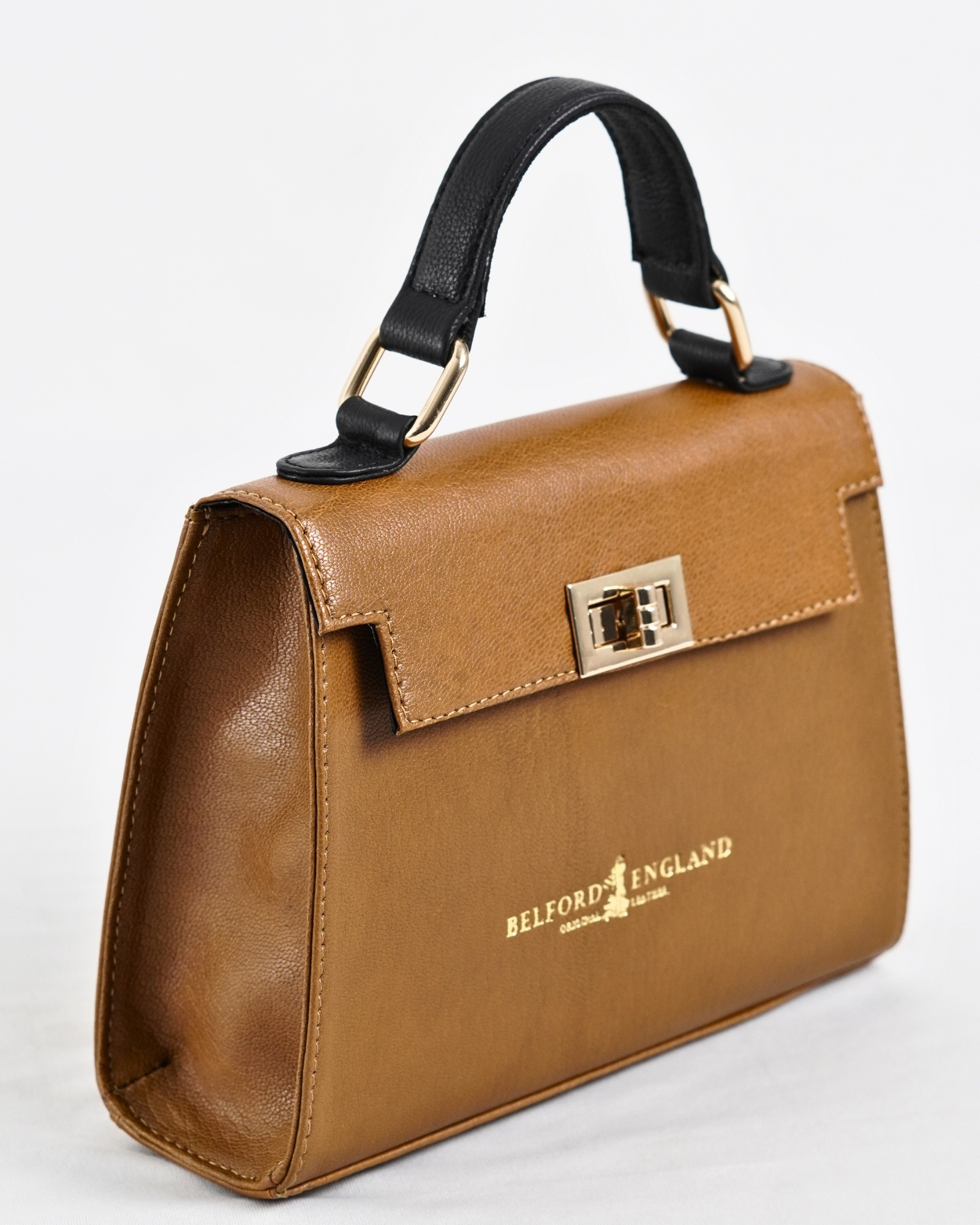 Helen  - Women's Original Leather Handbag (Luxe Tan) - Image 6