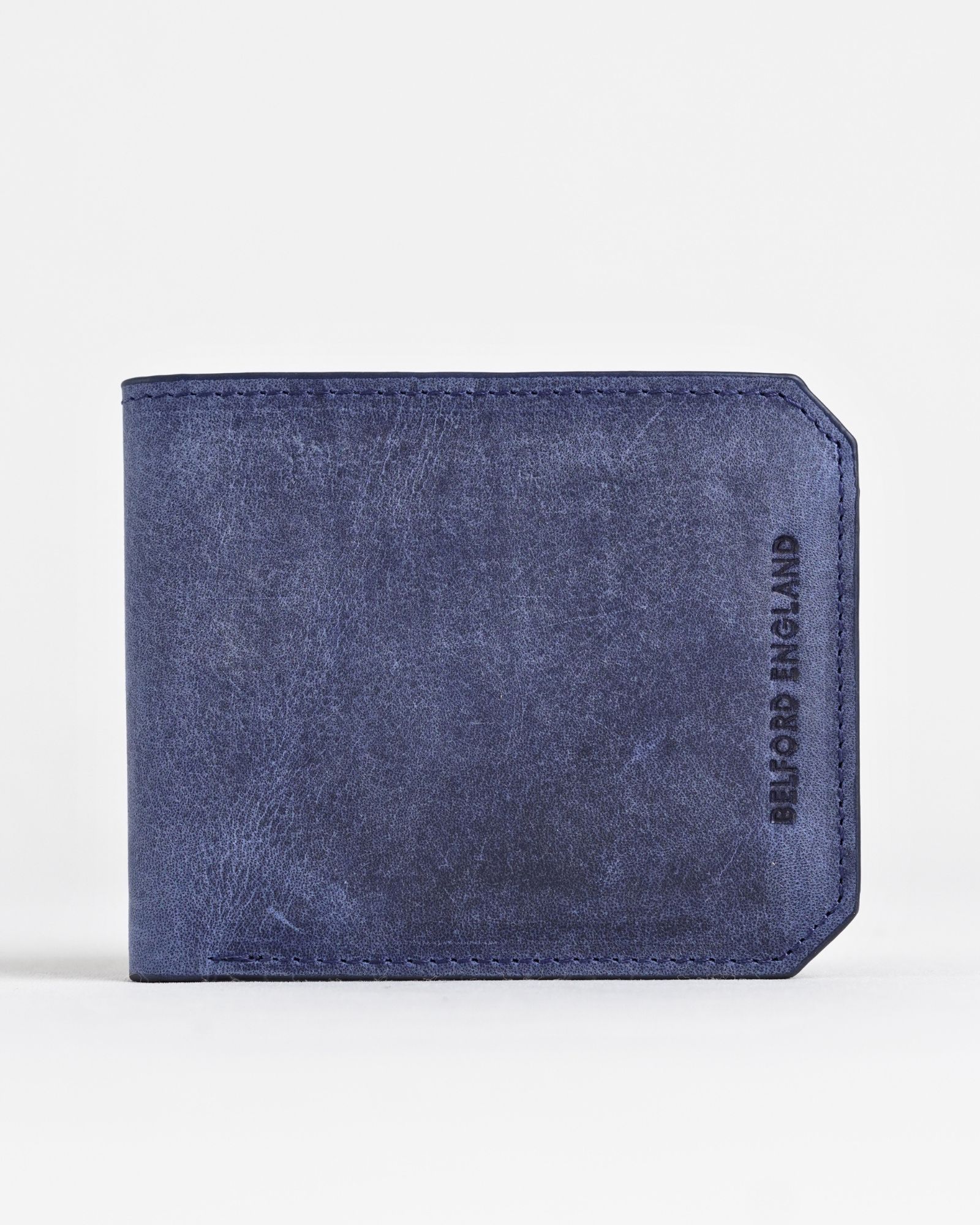 Miami (Sleek Series) - Men’s Original Leather Wallet (Rugged Blue)