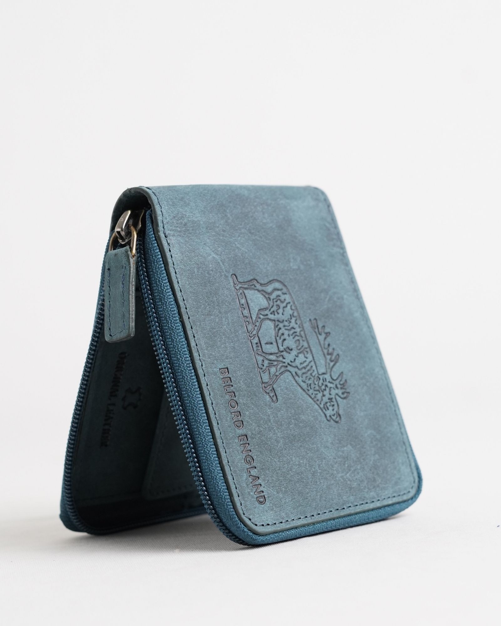 Tokyo (Wild Life Edition) Men’s Original Leather Wallet - Rugged Green - Deer - Image 3
