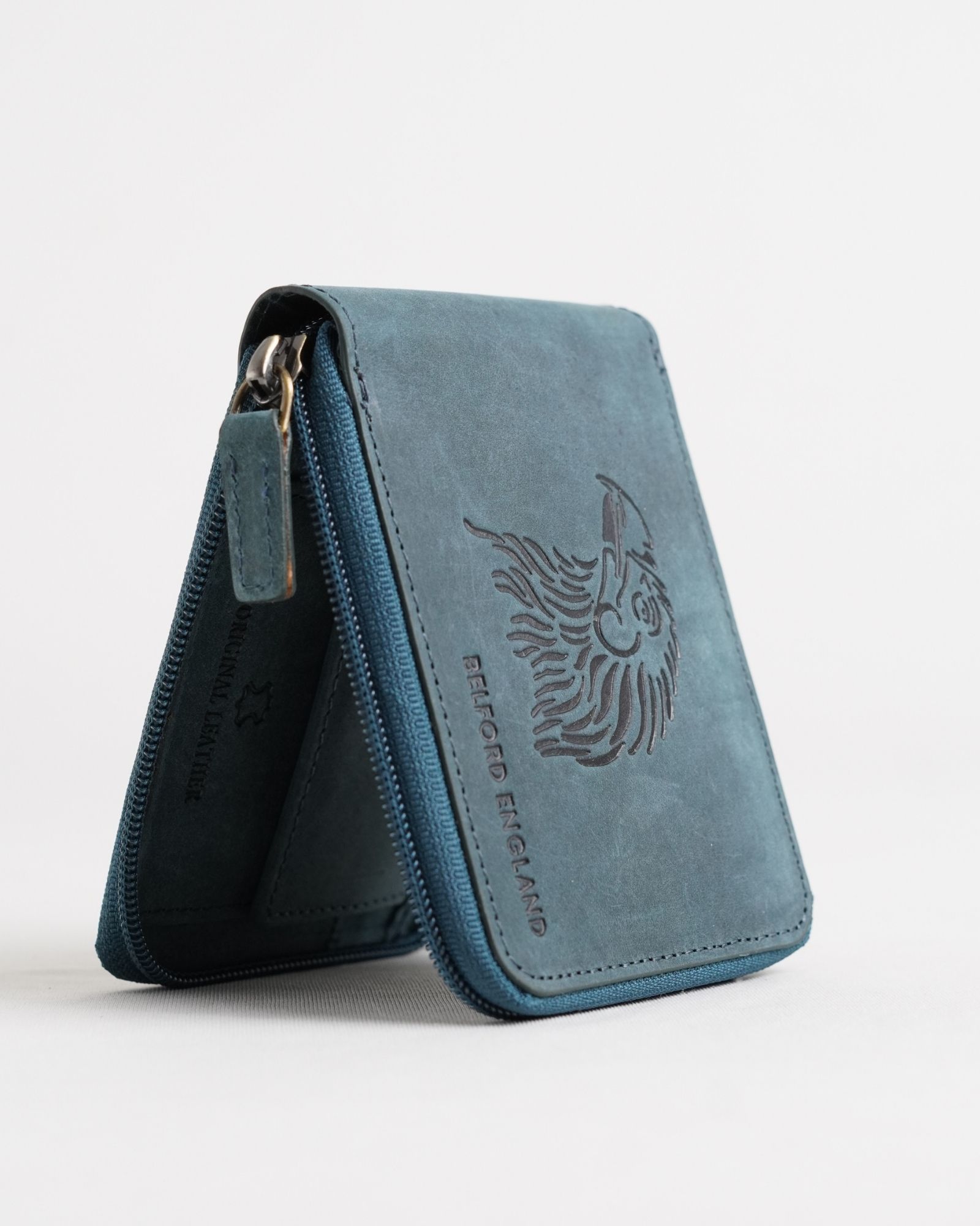 Tokyo (Wild Life Edition) Men’s Original Leather Wallet - Rugged Green - Falcon - Image 2