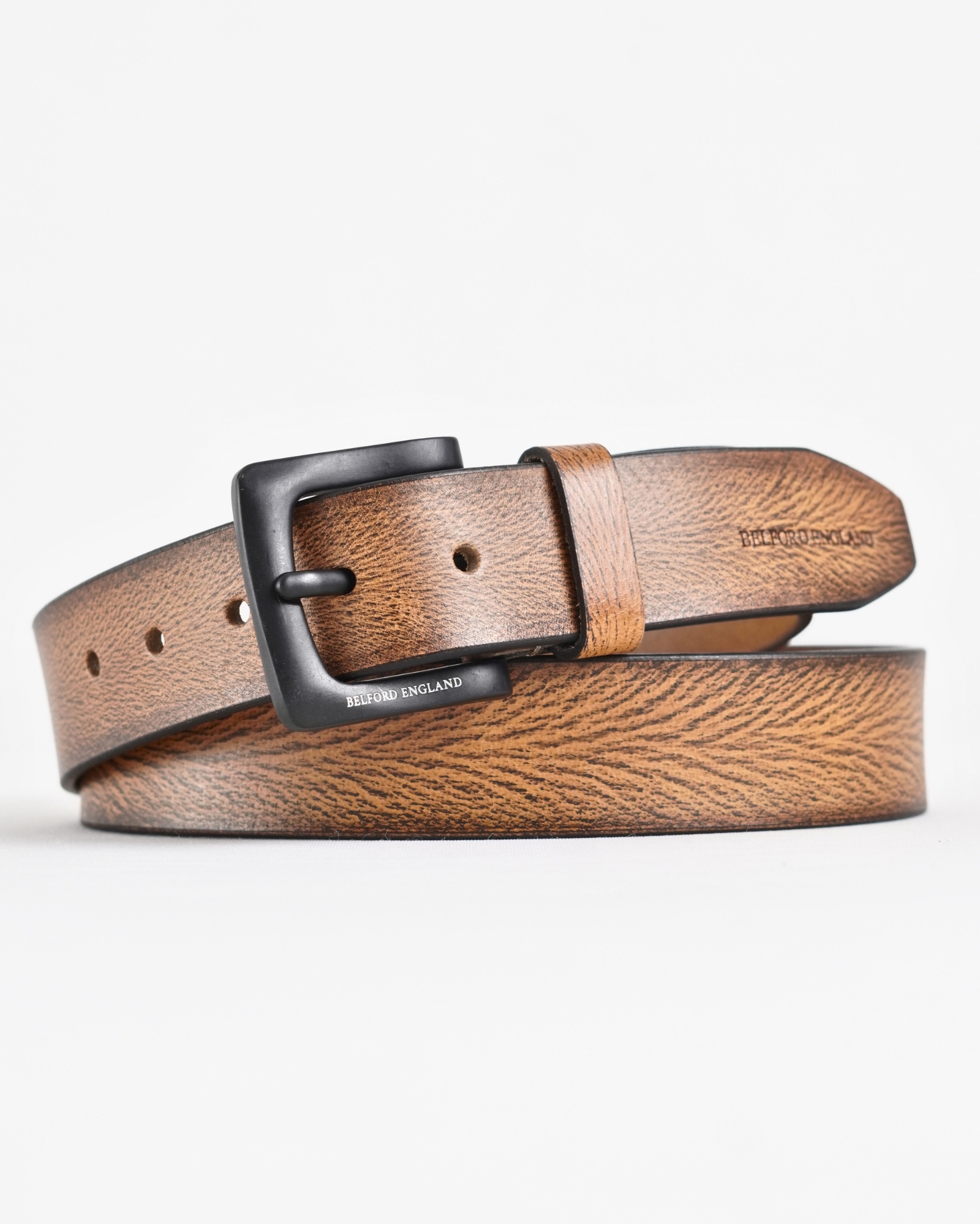 Frankfurt - Men's Original Leather Belt  (Tan) - 28-44