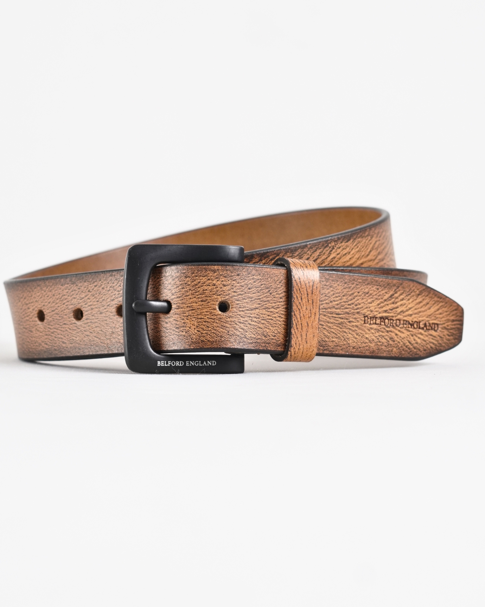 Frankfurt - Men's Original Leather Belt  (Tan) - 28-44 - Image 2