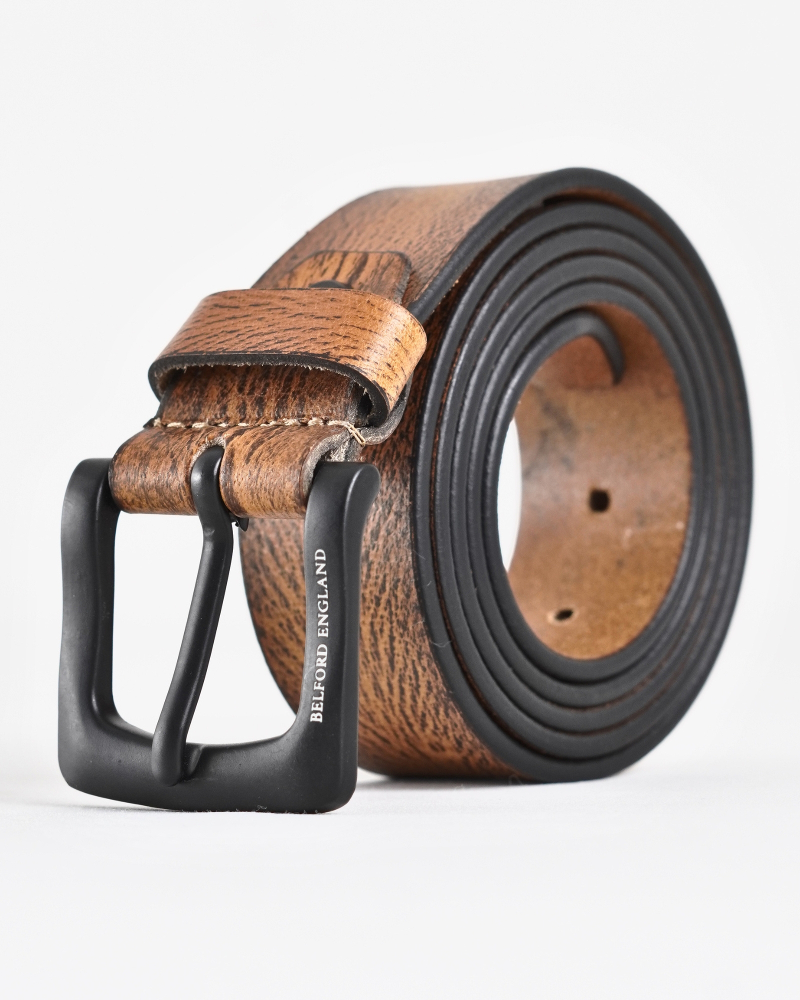 Frankfurt - Men's Original Leather Belt  (Tan) - 28-44 - Image 3