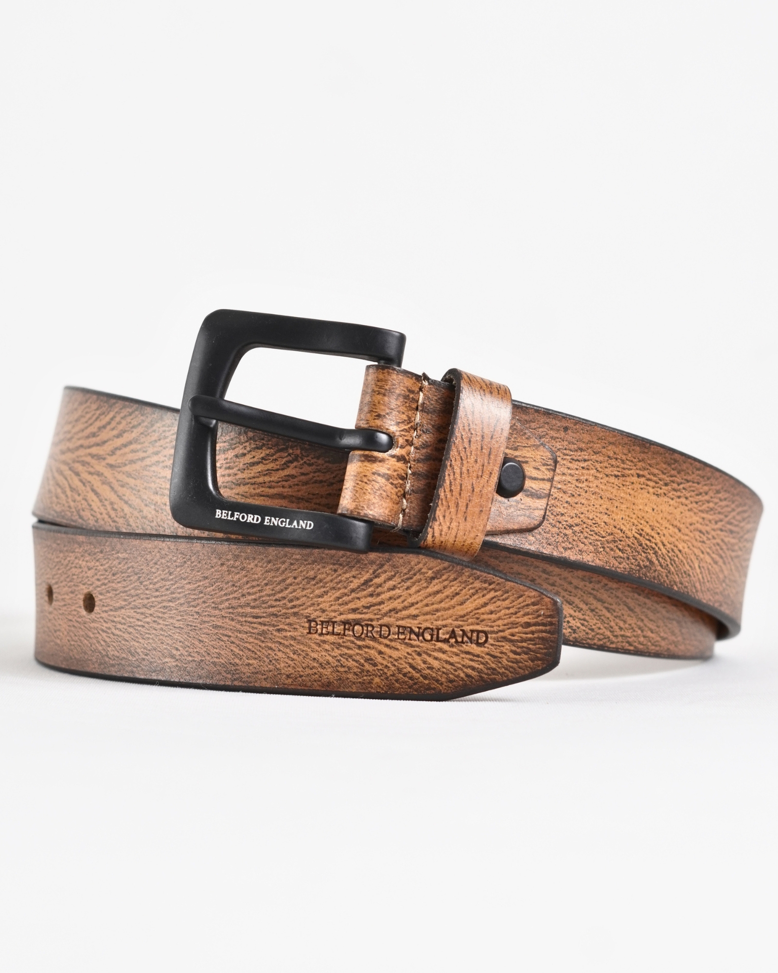 Frankfurt - Men's Original Leather Belt  (Tan) - 28-44 - Image 4