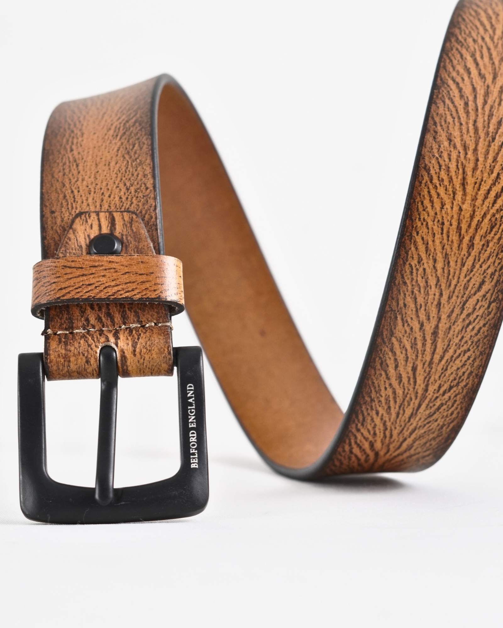 Frankfurt - Men's Original Leather Belt  (Tan) - 28-44 - Image 5