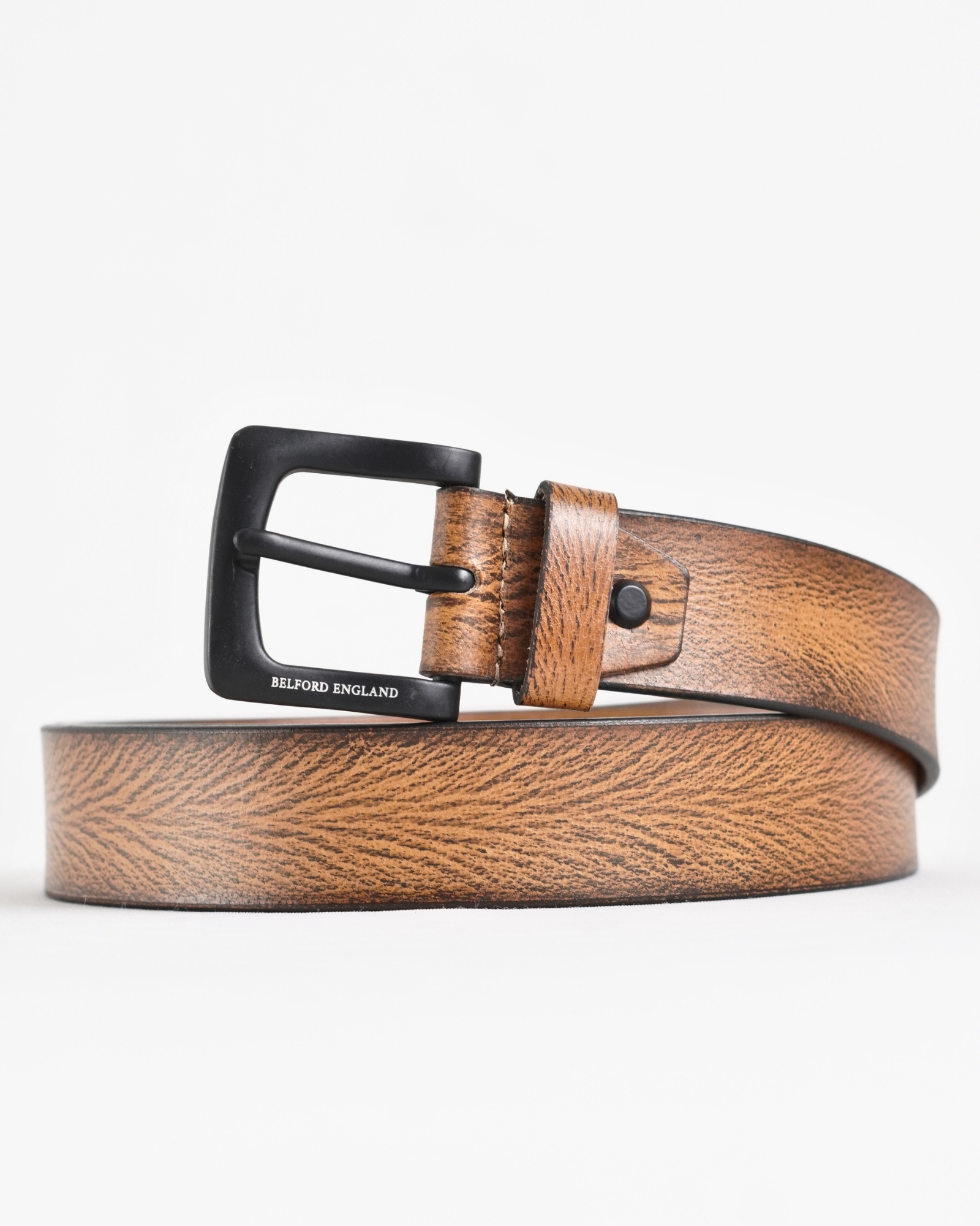 Frankfurt - Men's Original Leather Belt  (Tan) - 28-44 - Image 6