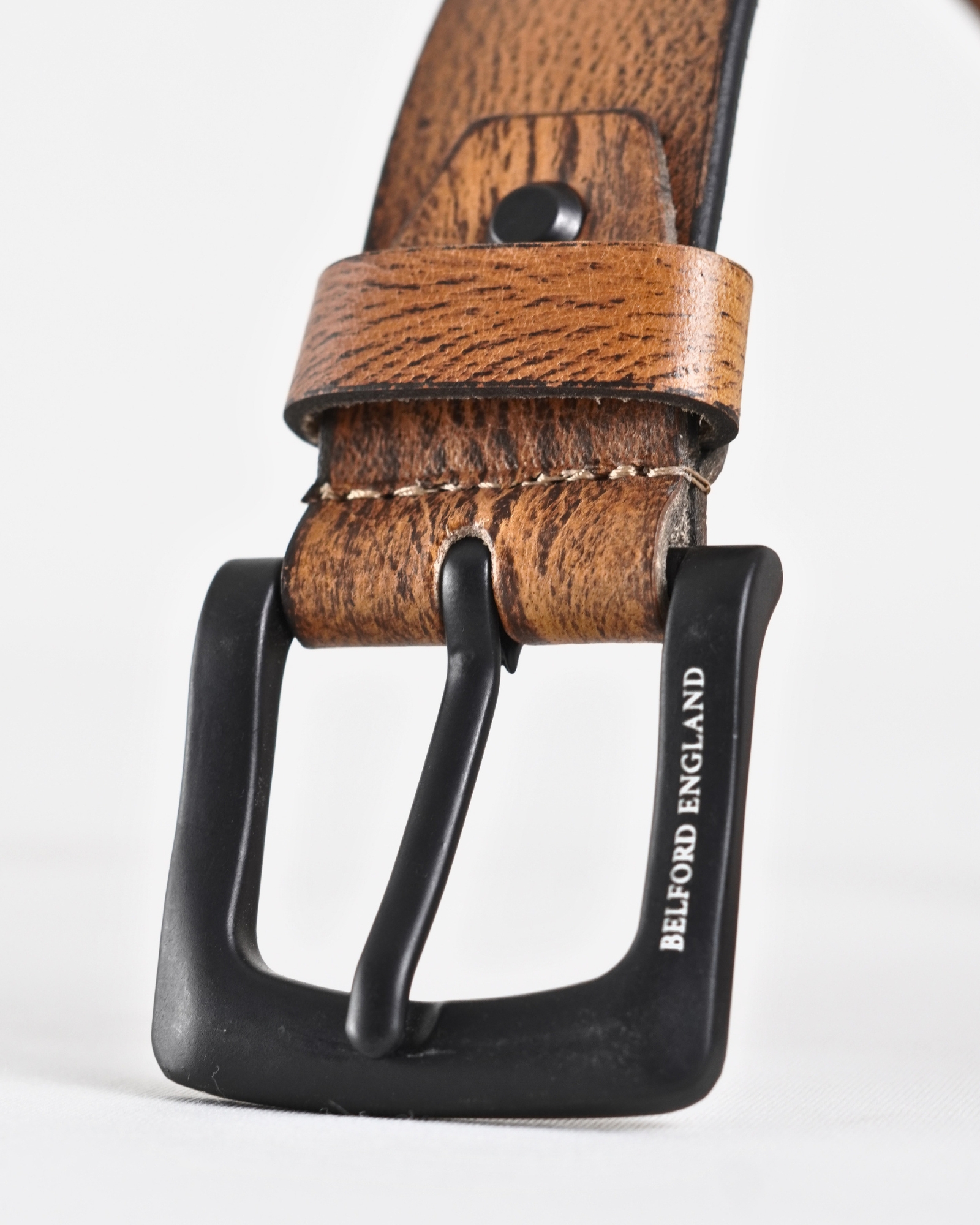 Frankfurt - Men's Original Leather Belt  (Tan) - 28-44 - Image 8