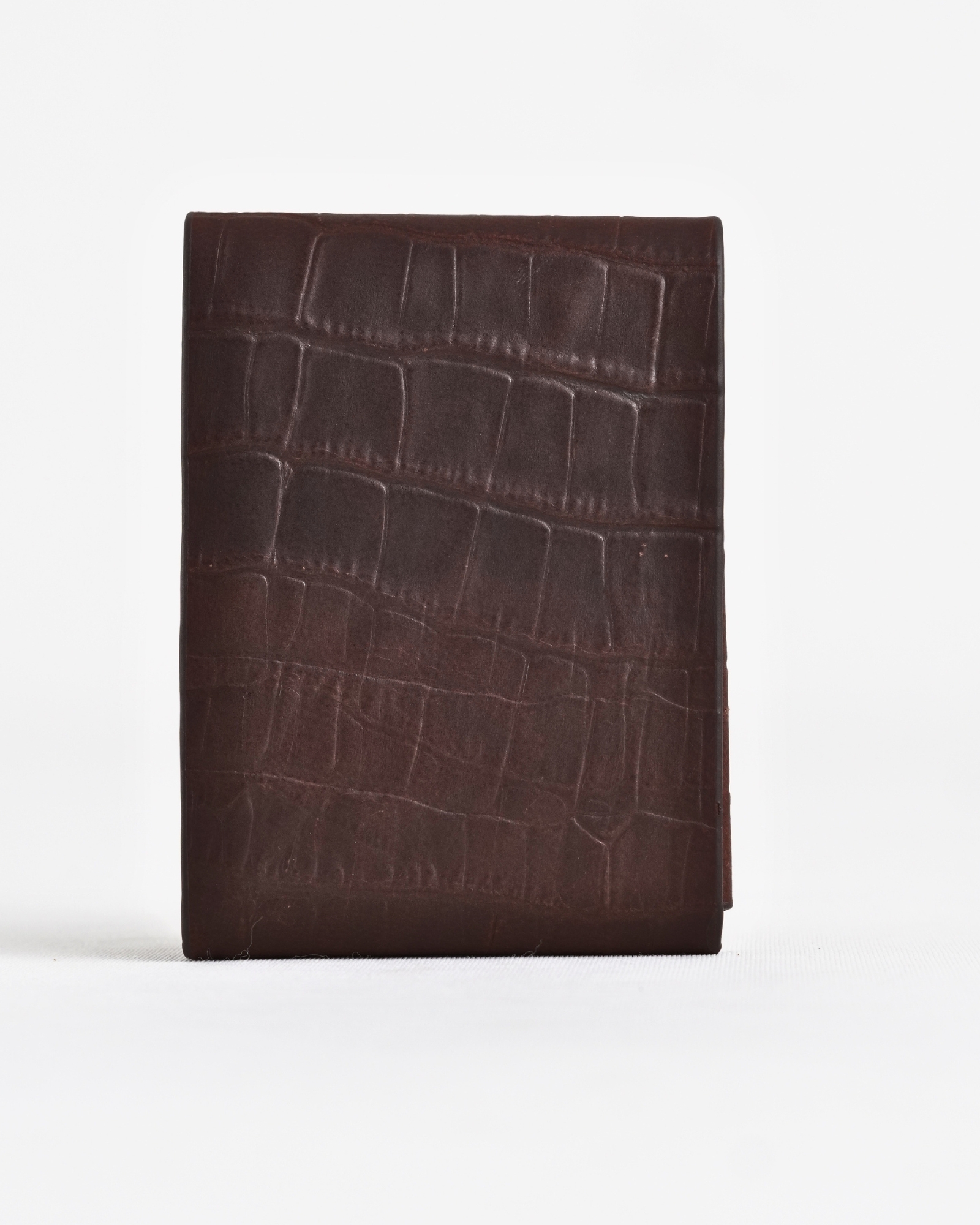 Milton - Men’s Original Leather Minimalist Wallet (Croco Rugged Brown) - Image 6