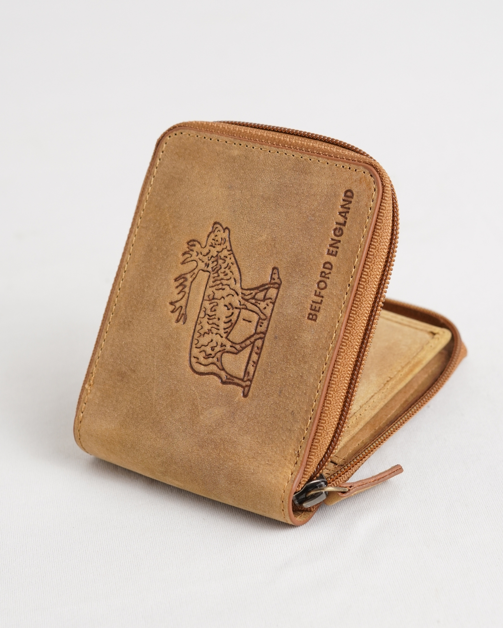 Tokyo (Wild Life Edition) Men’s Original Leather Wallet - Rugged Tan - Deer - Image 2