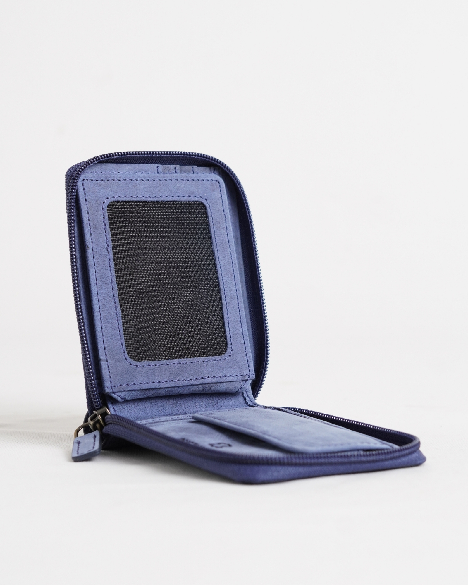 Tokyo (Wild Life Edition) Men’s Original Leather Wallet  - Rugged Blue - Eagle - Image 3