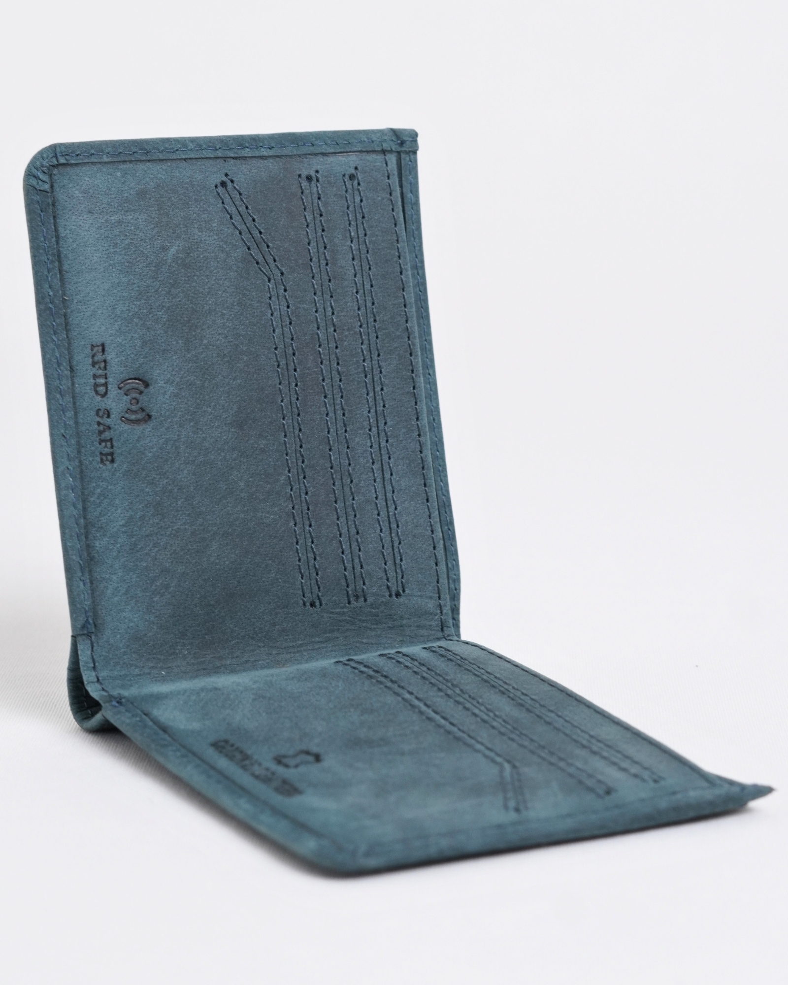 Texas (Sleek Series) - Men’s Original Leather Wallet (Rugged Green) - Image 2