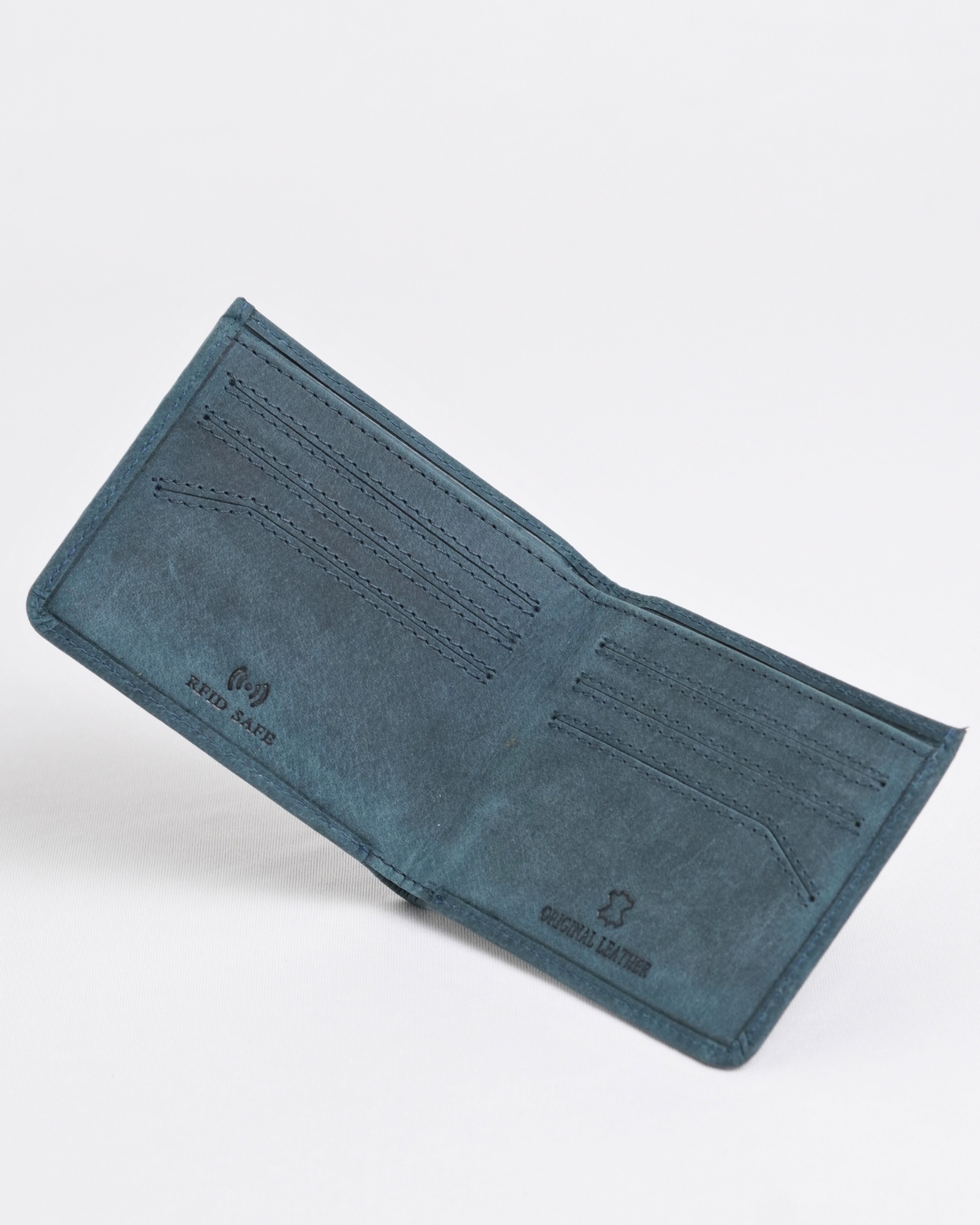 Texas (Sleek Series) - Men’s Original Leather Wallet (Rugged Green) - Image 5