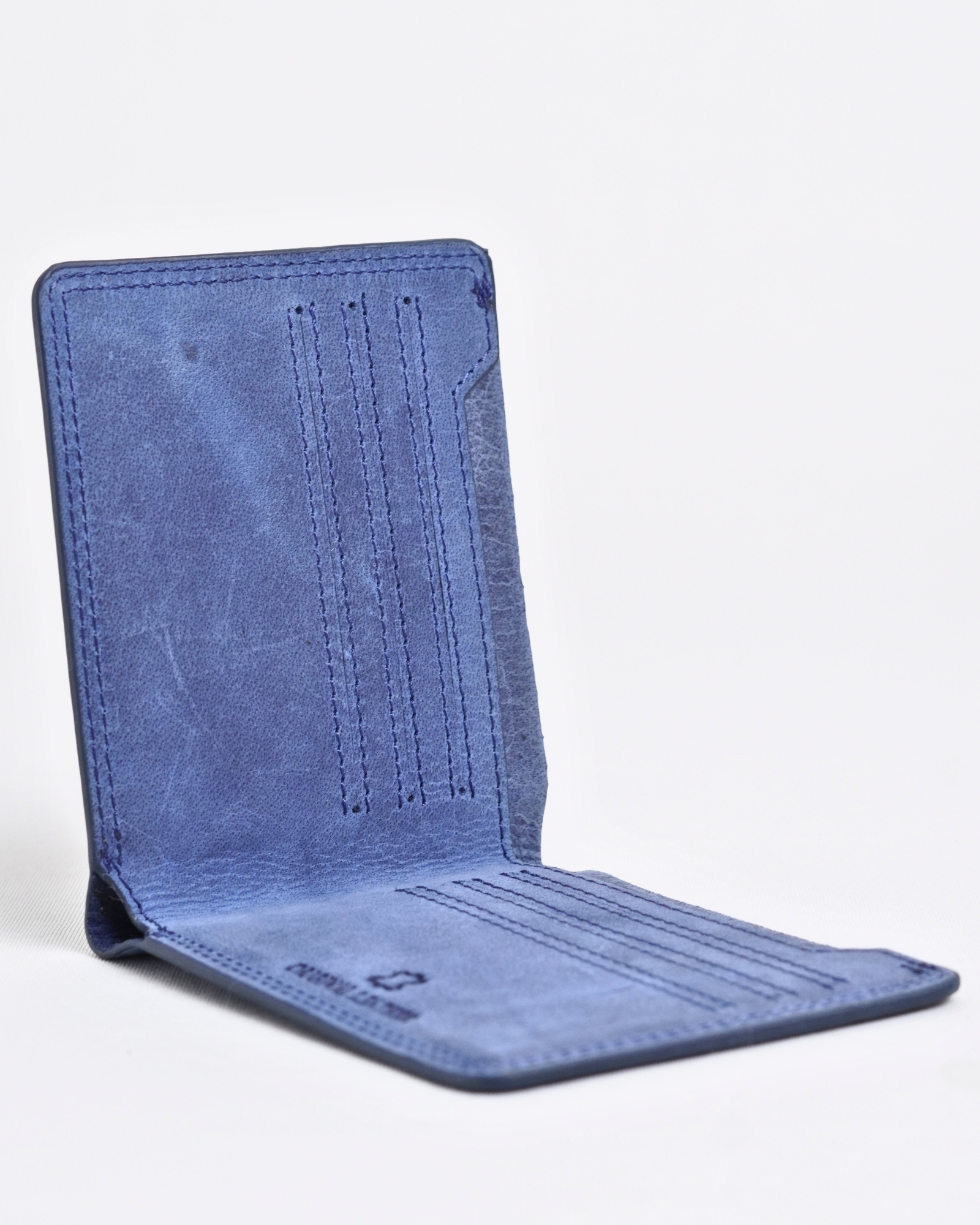 Texas (Sleek Series) - Men’s Original Leather Wallet (Rugged Blue) - Image 6