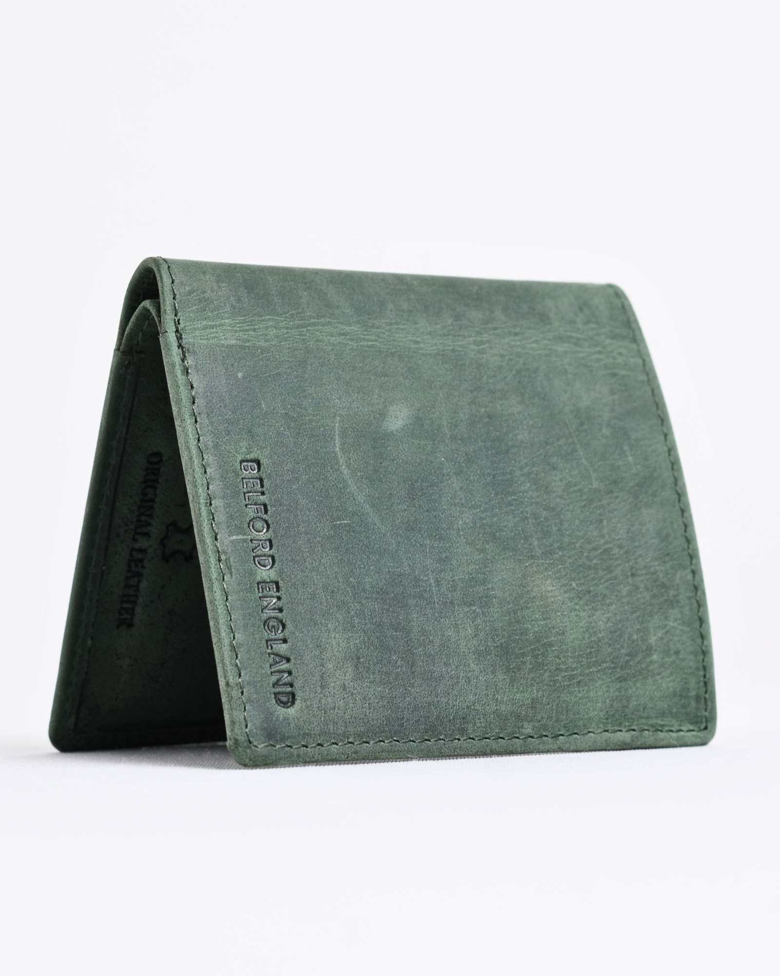 Florida (Sleek Series) - Men’s Original Leather Wallet (Rugged Green) - Image 7