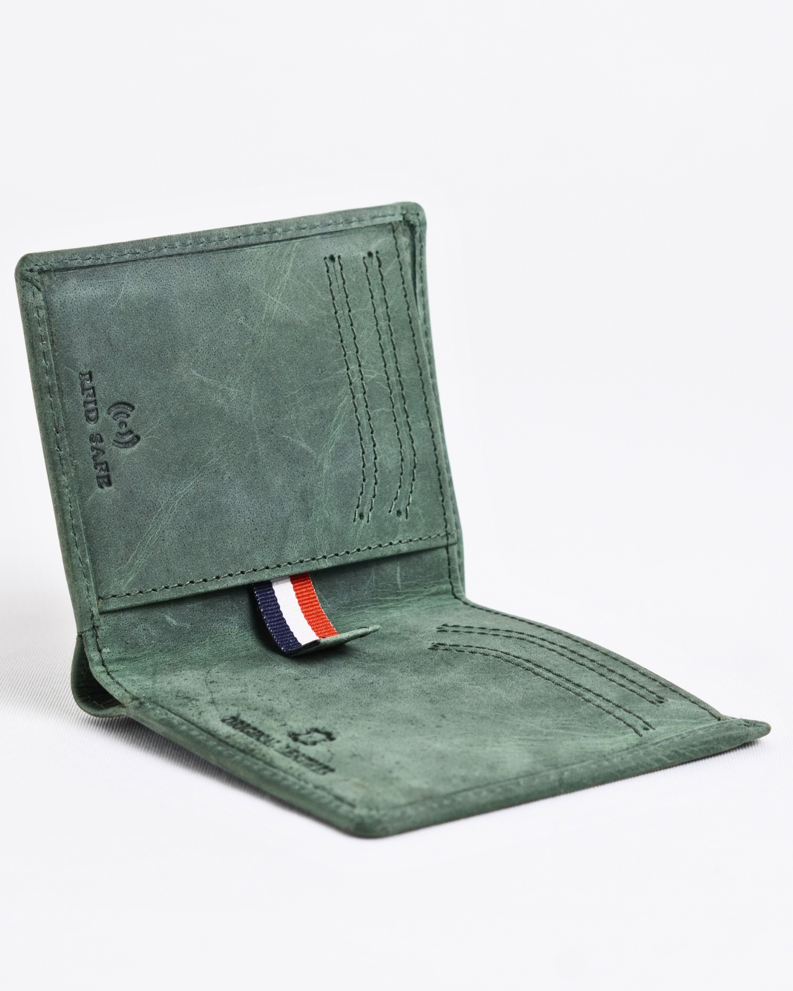 Florida (Sleek Series) - Men’s Original Leather Wallet (Rugged Green) - Image 5