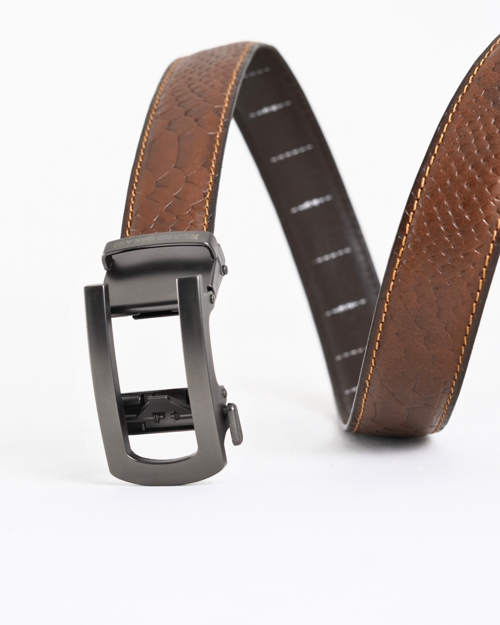 Oxford Men's Original Leather Belt  (Python Tan)  28-44 - Image 4