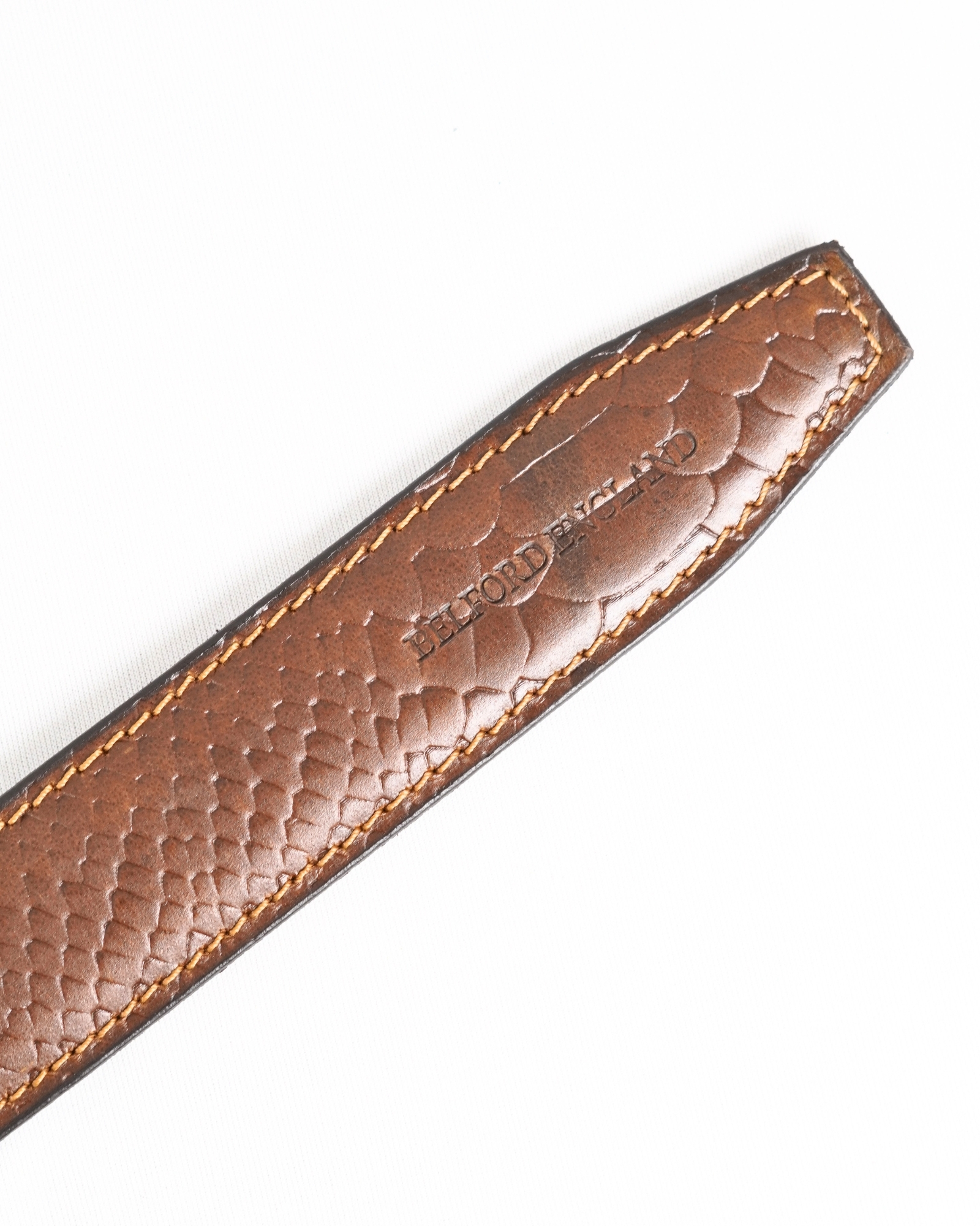 Oxford Men's Original Leather Belt  (Python Tan)  28-44 - Image 7