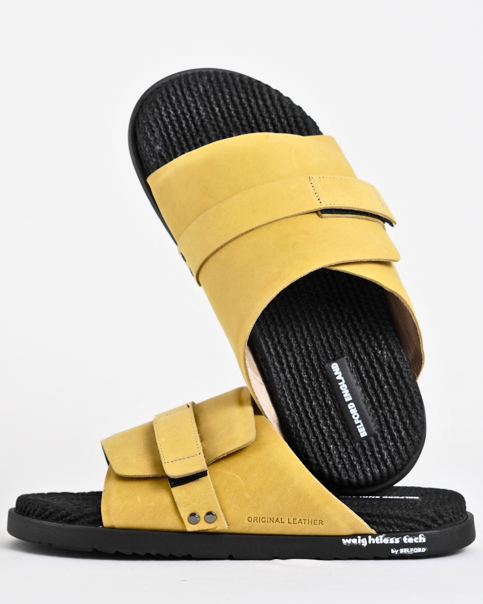 German Men’s Original Leather Slipper - Weightless Sole - Premium Tan