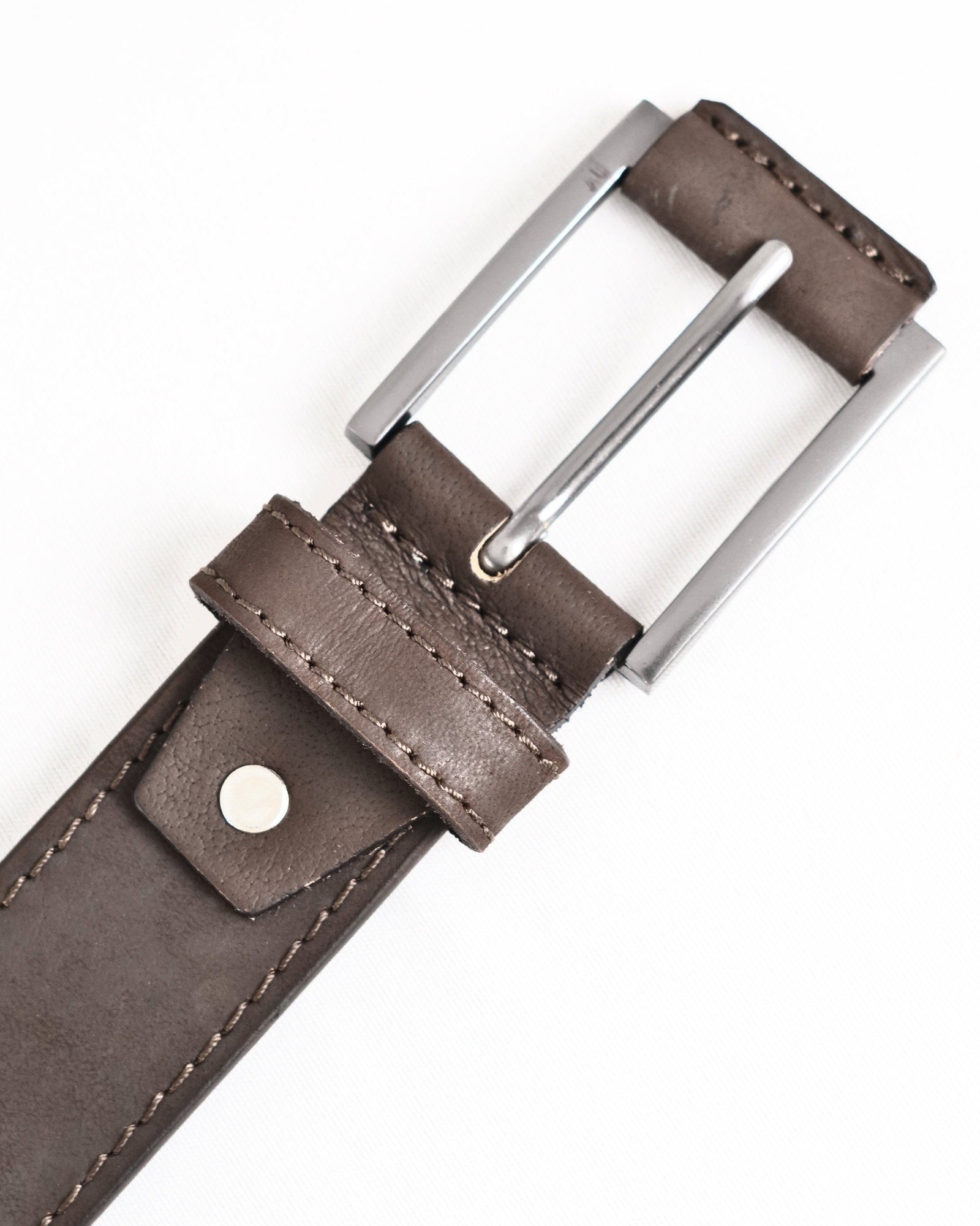 Sydney- Men's Original Leather Belt  (Suede Brown)  - 28-44 - Image 7