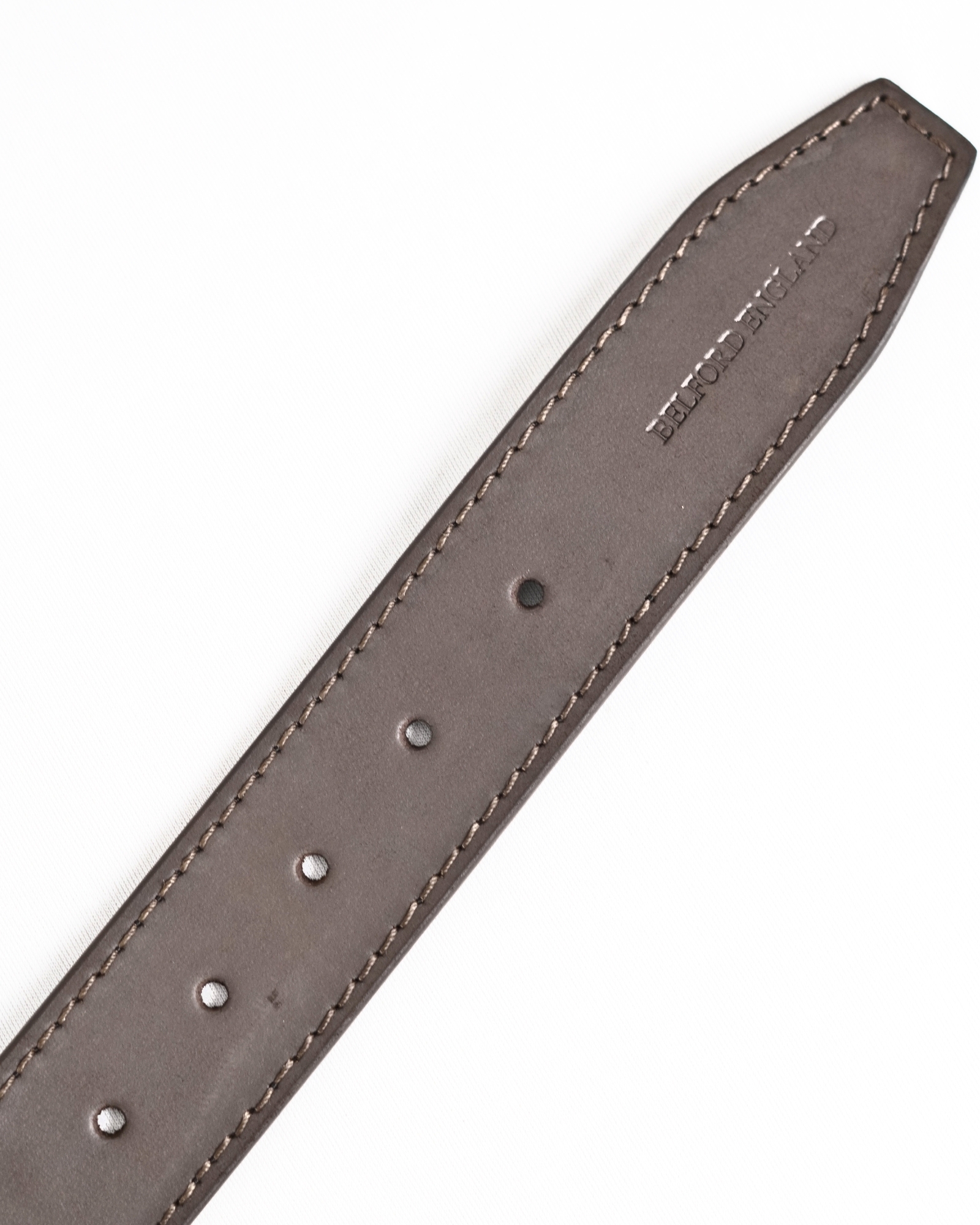 Sydney- Men's Original Leather Belt  (Suede Brown)  - 28-44 - Image 8