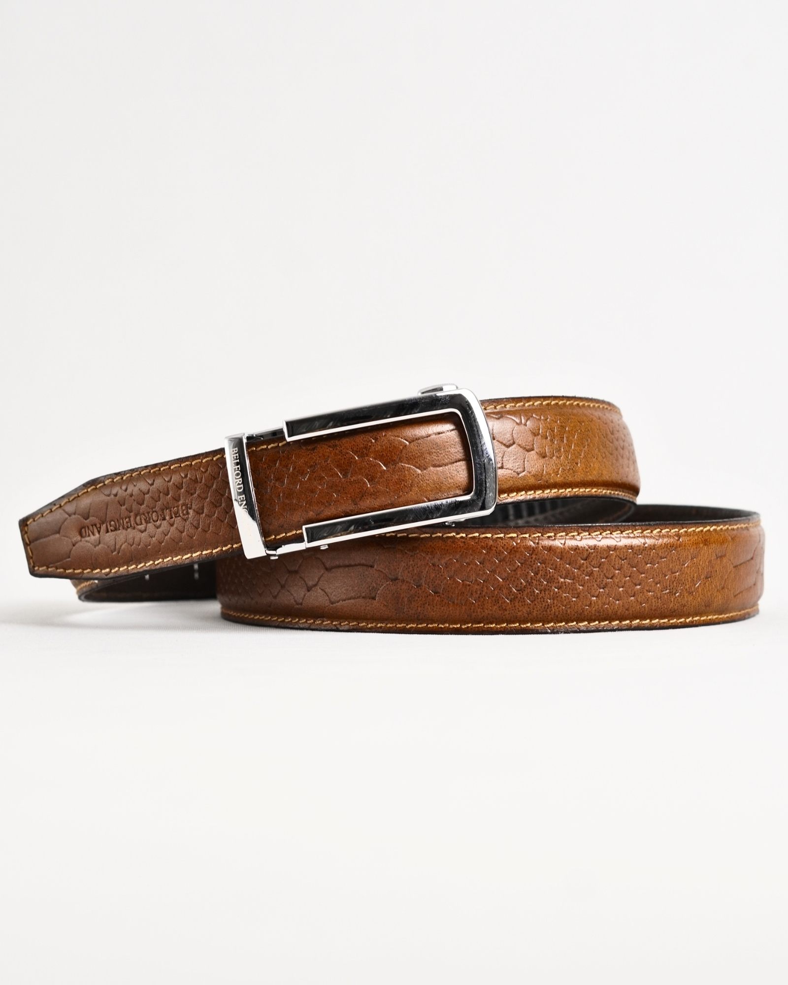 Oxford Men's Original Leather Belt  (Python Tan)  28-44