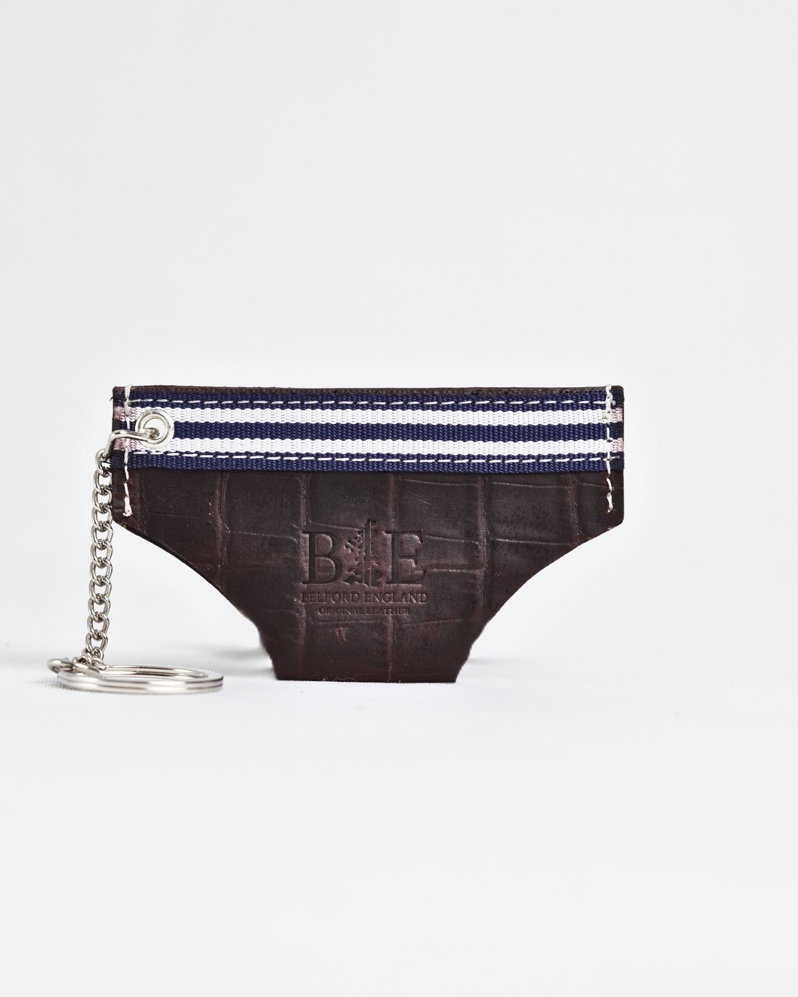 Mini Underwear Original Leather Keychain - Croco Cherry