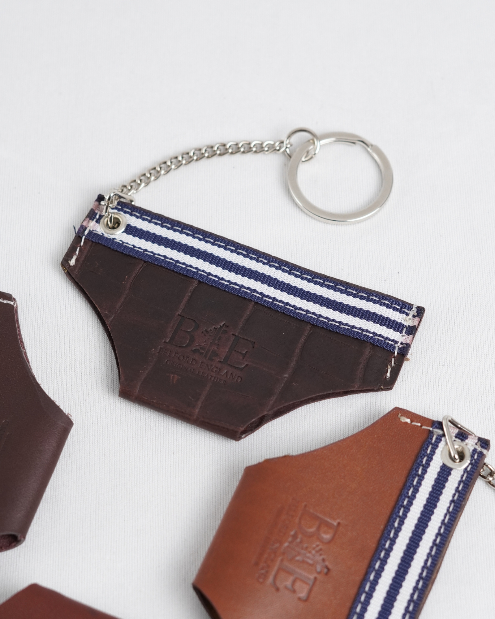 Mini Underwear Original Leather Keychain - Croco Cherry - Image 2