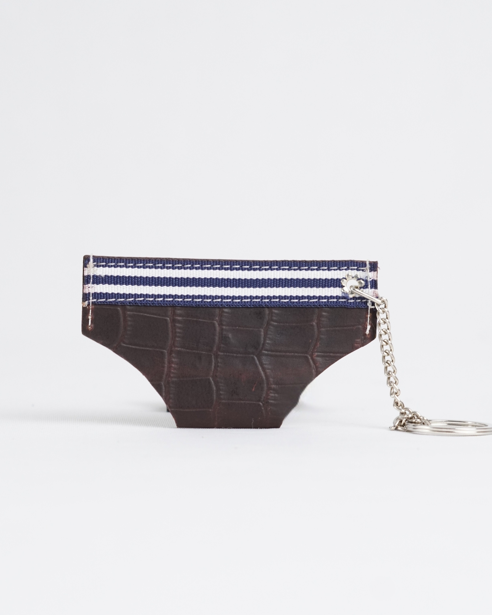 Mini Underwear Original Leather Keychain - Croco Cherry - Image 3