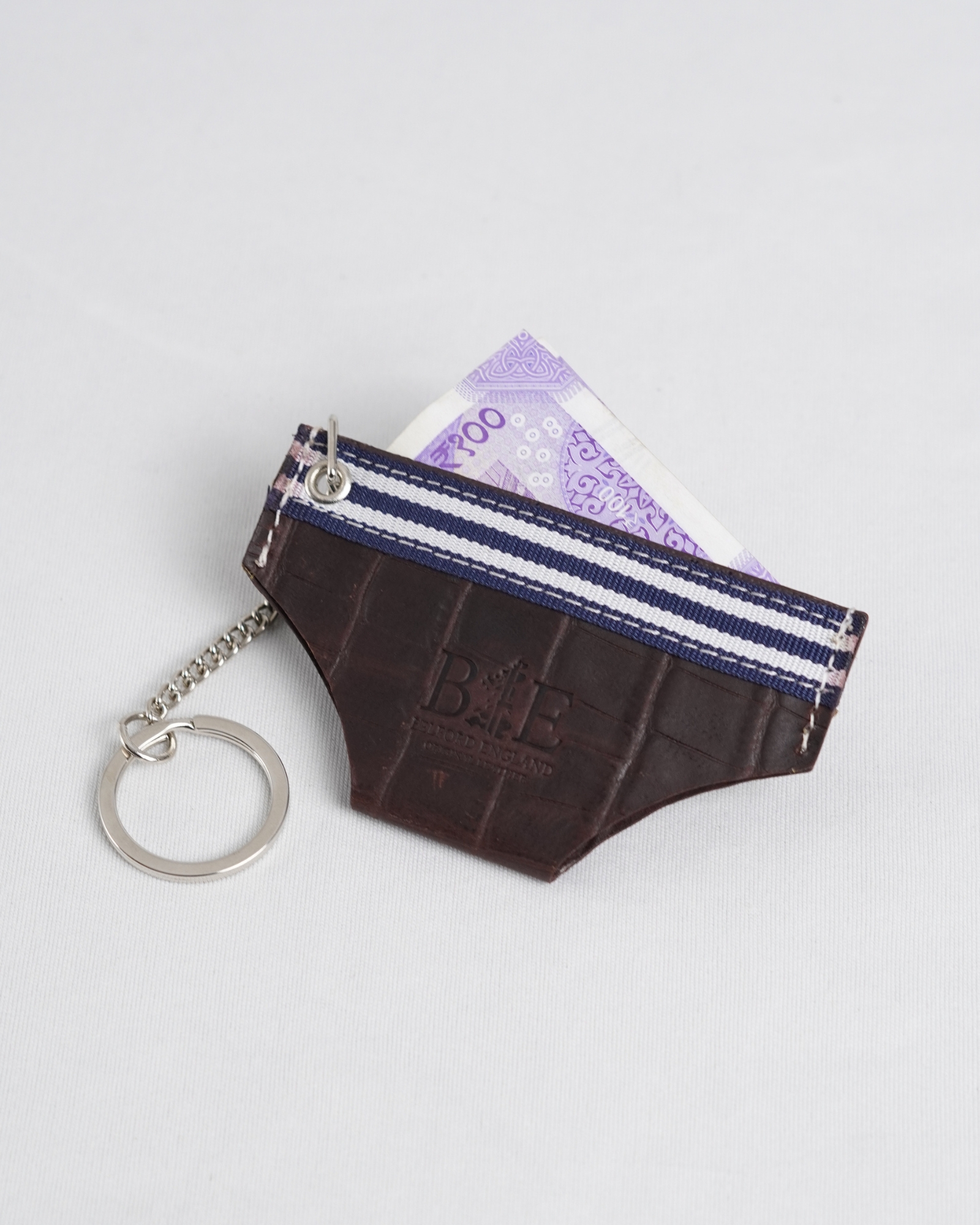 Mini Underwear Original Leather Keychain - Croco Cherry - Image 4