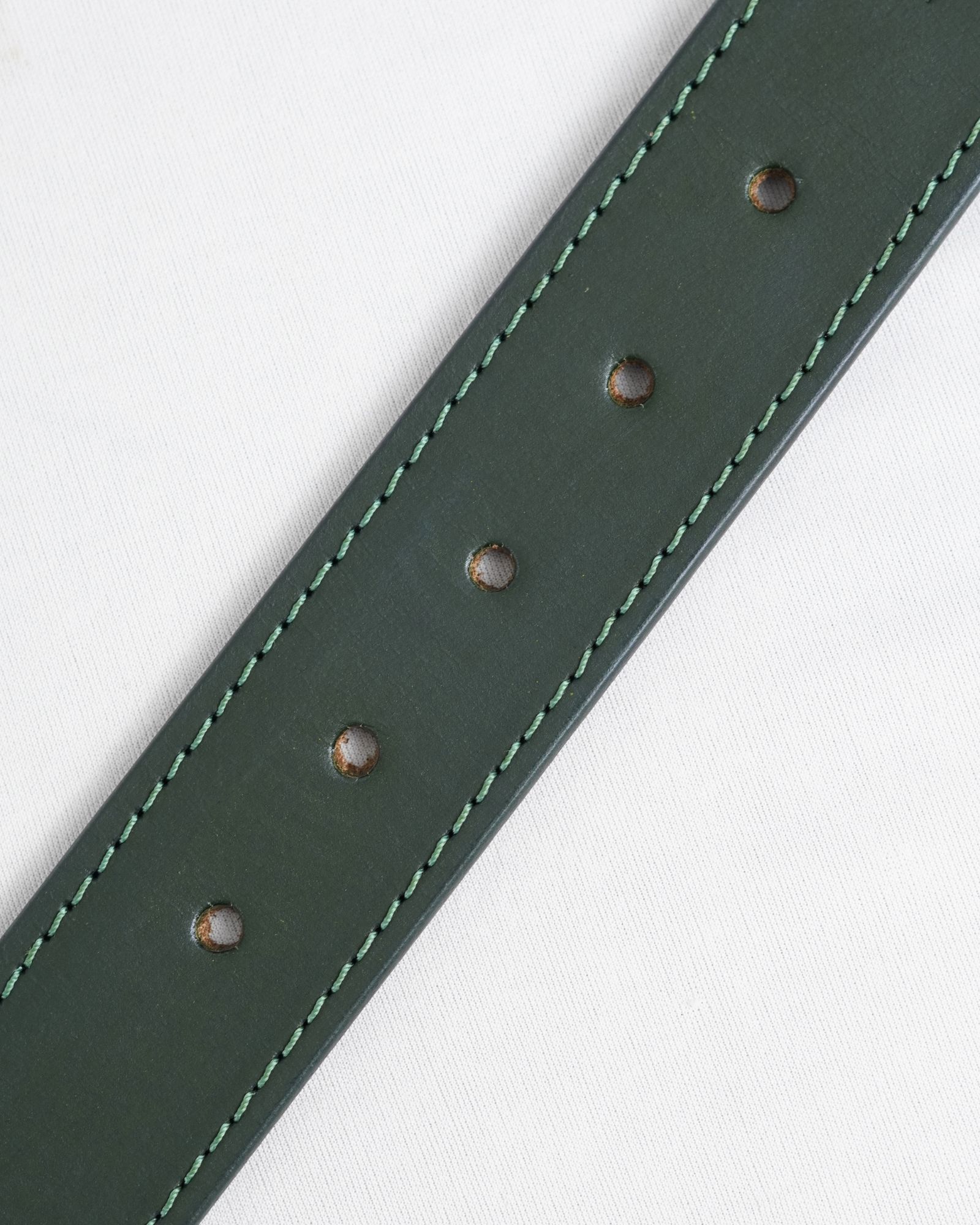 Sydney- Men's Original Leather Belt  (Suede Green)  - 28-44 - Image 7