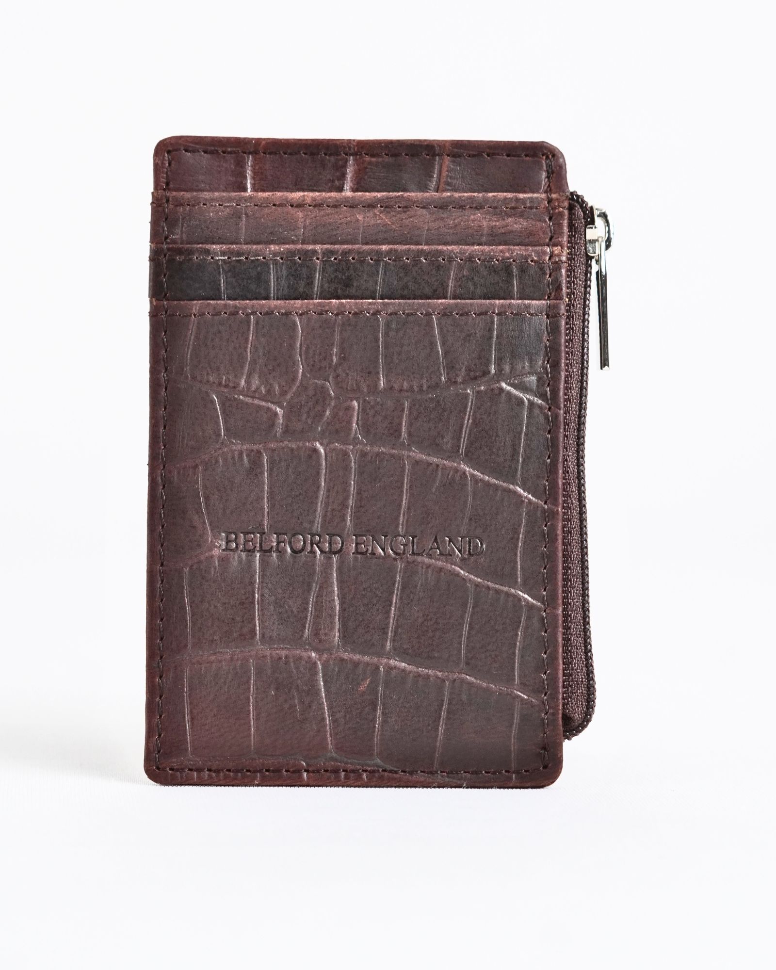 Yorkshire Men’s Original Leather Wallet (Croco Rugged Brown)