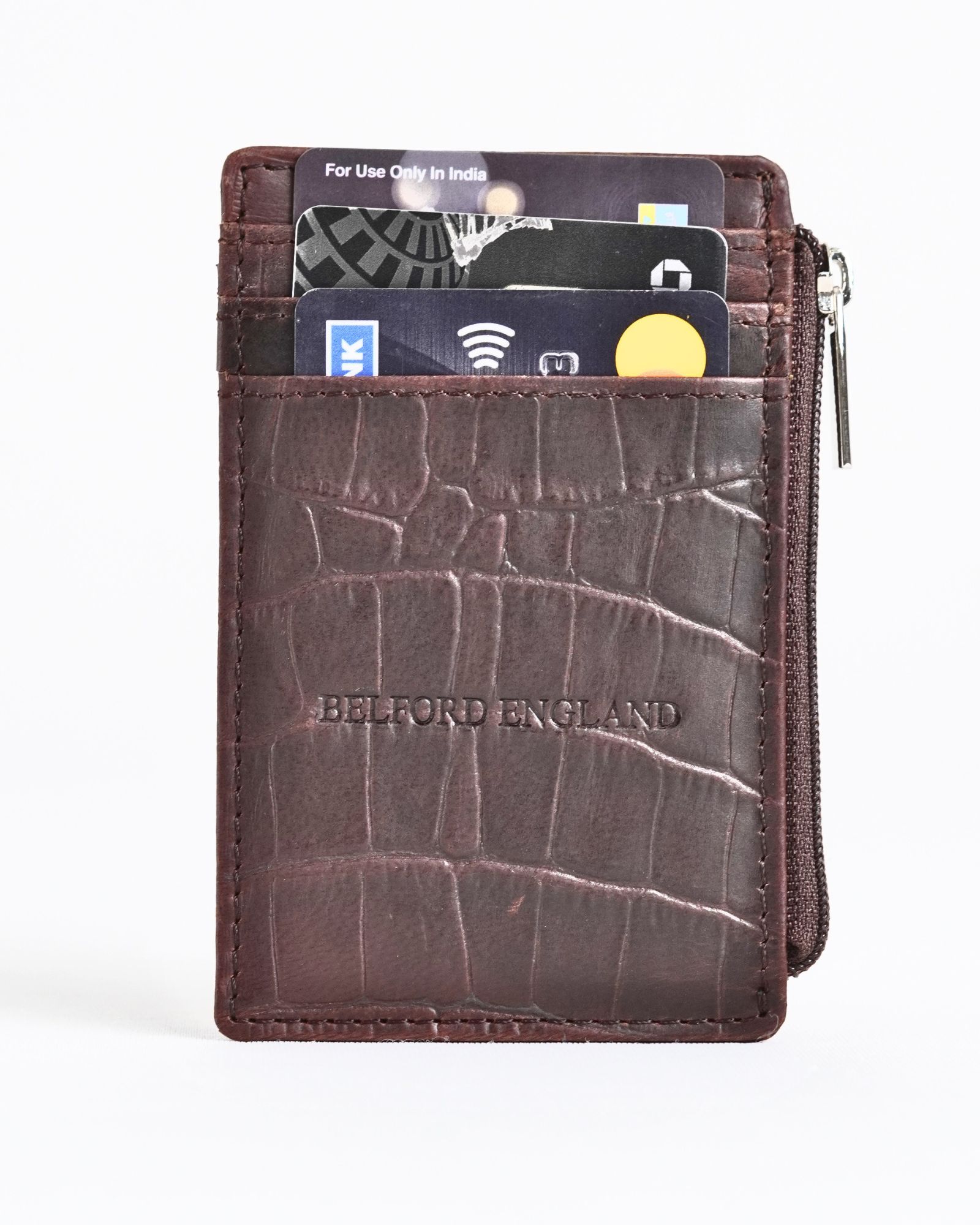 Yorkshire Men’s Original Leather Wallet (Croco Rugged Brown) - Image 3