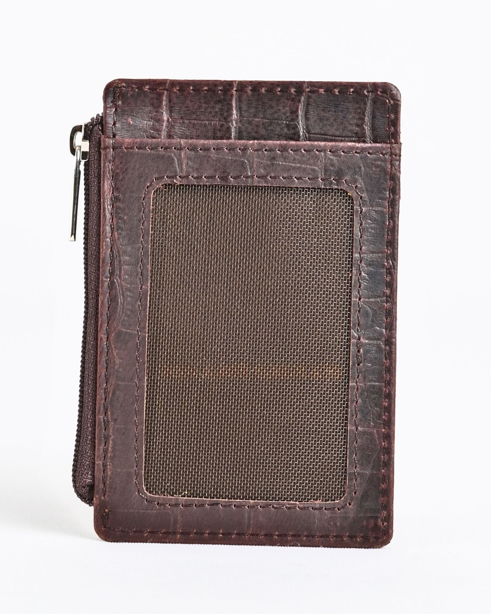 Yorkshire Men’s Original Leather Wallet (Croco Rugged Brown) - Image 4