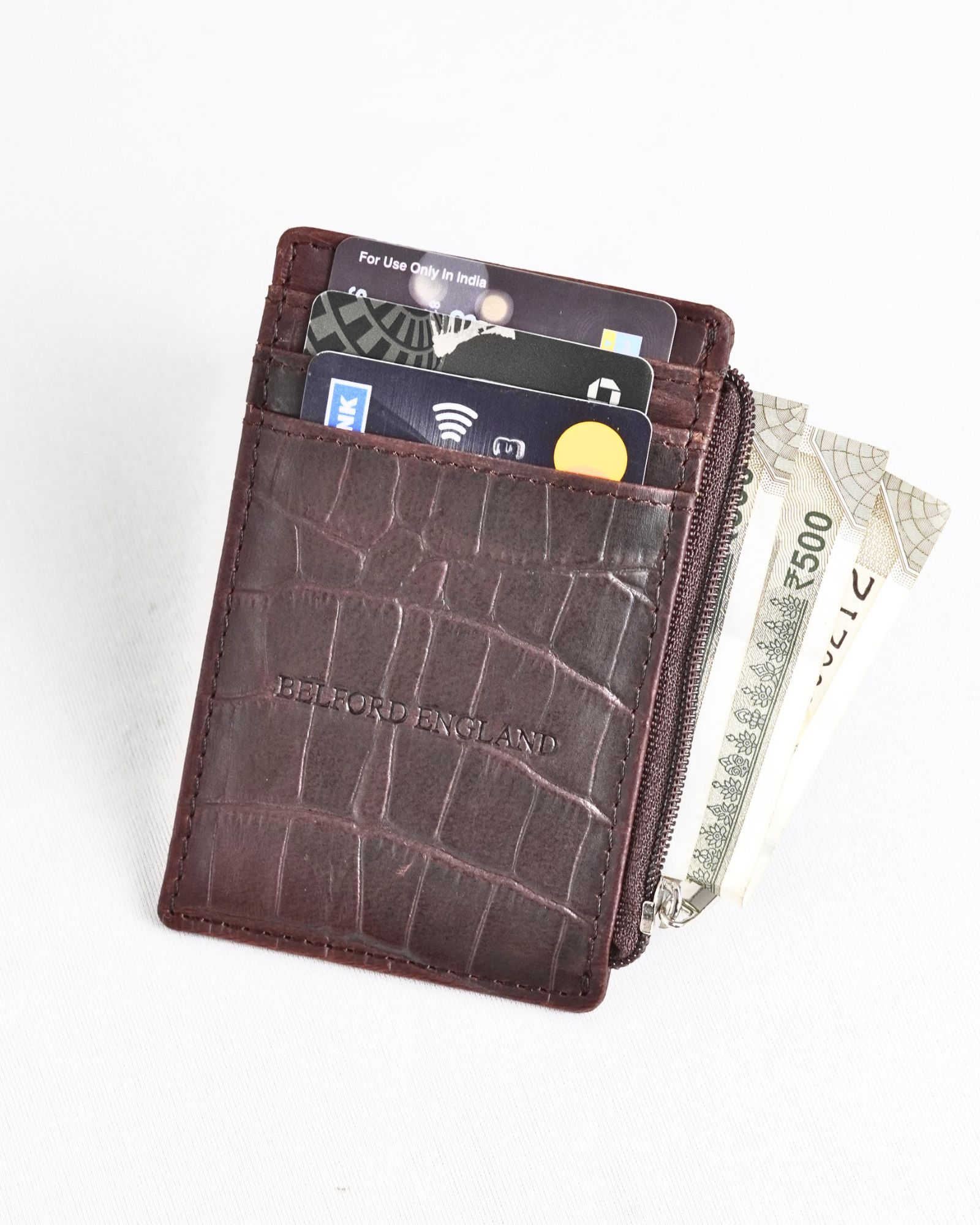 Yorkshire Men’s Original Leather Wallet (Croco Rugged Brown) - Image 5