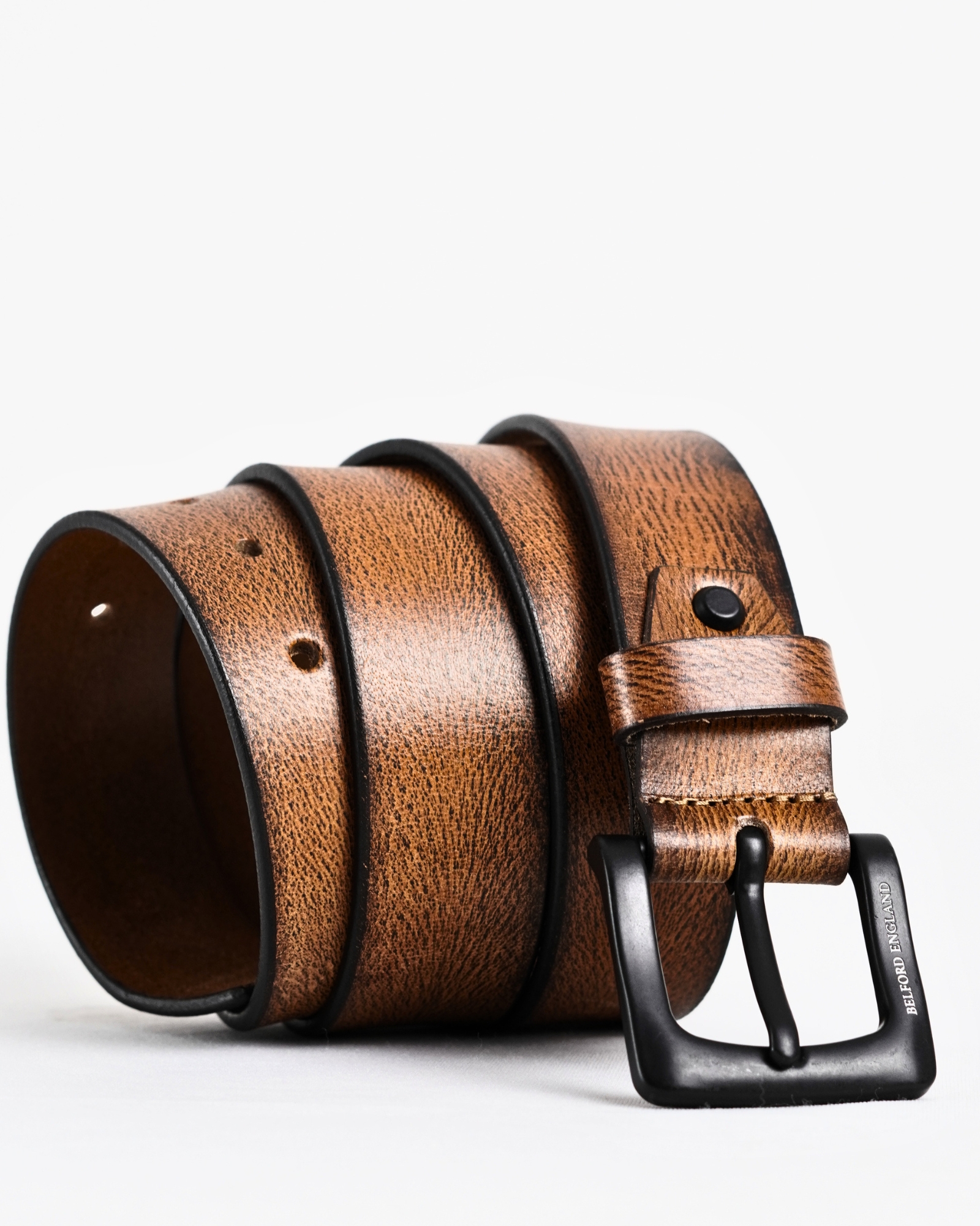 Frankfurt - Men's Original Leather Belt  (Tan) - 28-44 - Image 2
