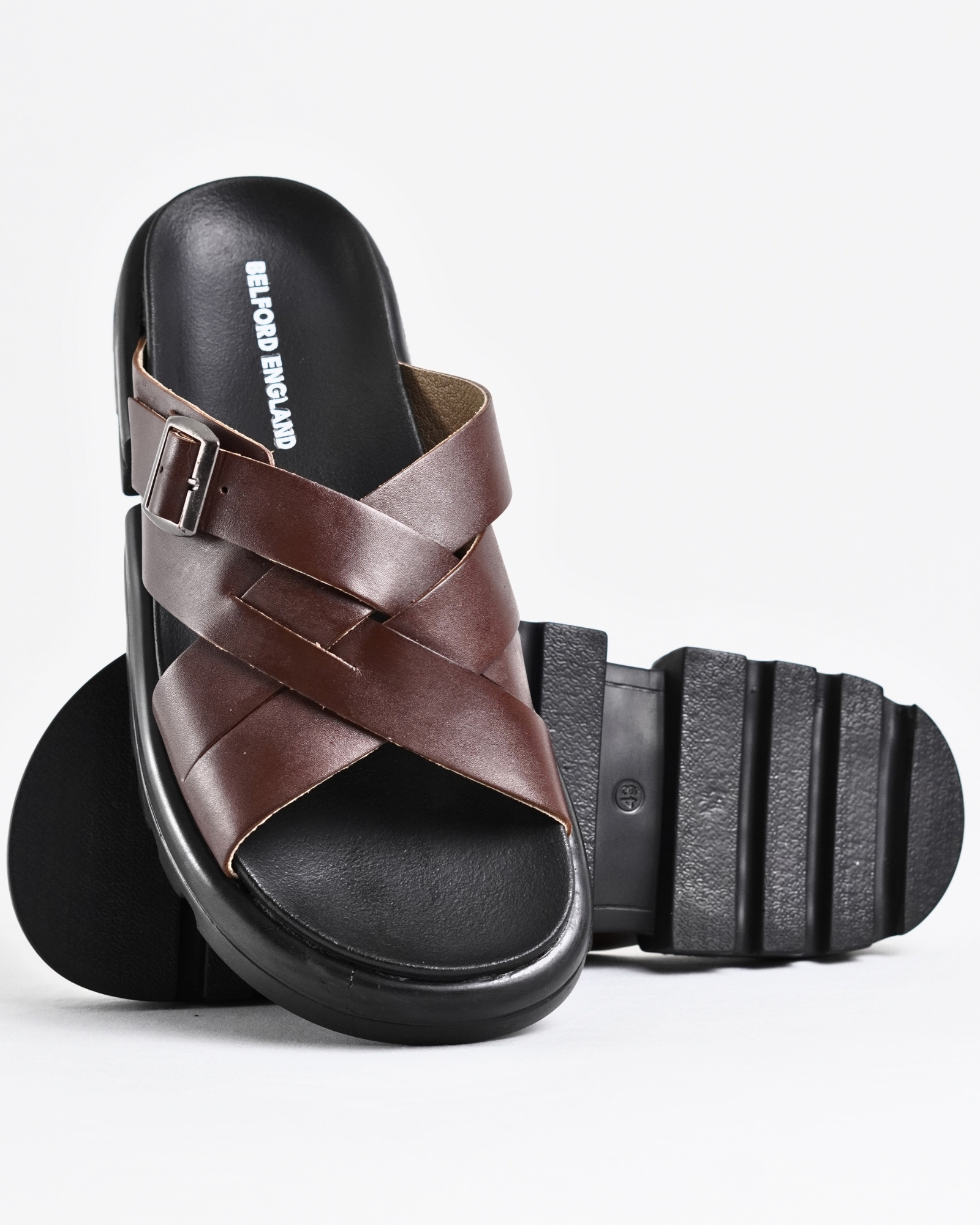 Jamaica Men’s Original Leather Sandals - (Urban Rugged Sole) - 7 - Image 4