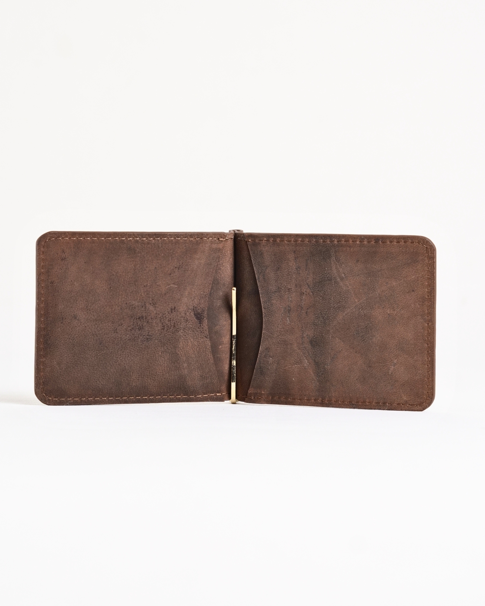 Columbus (Money Clip) - Men’s Original Leather Wallet (Rugged Brown) - Image 7