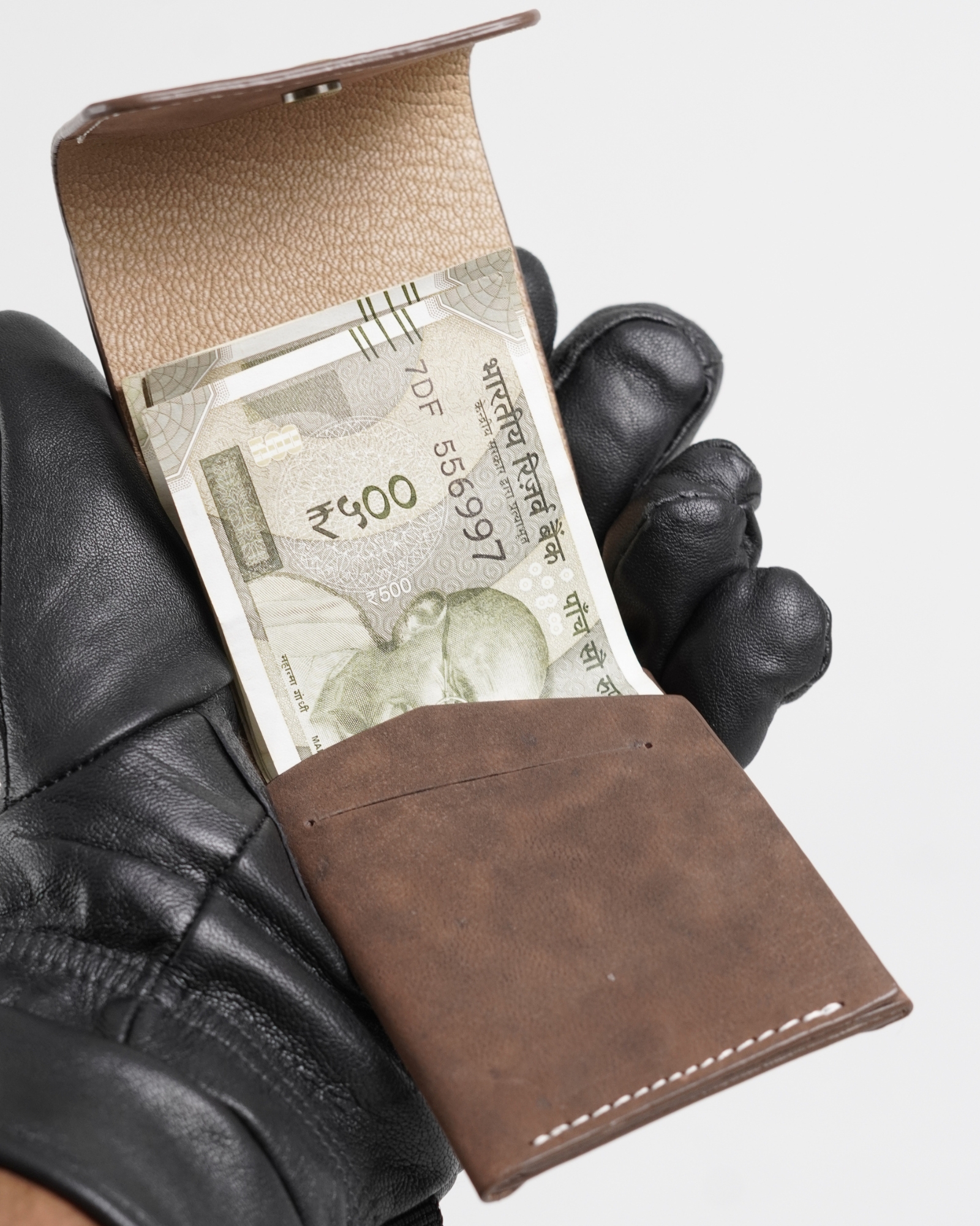 Milton - Men’s Original Leather Minimalist Wallet (Rugged Brown) - Image 7