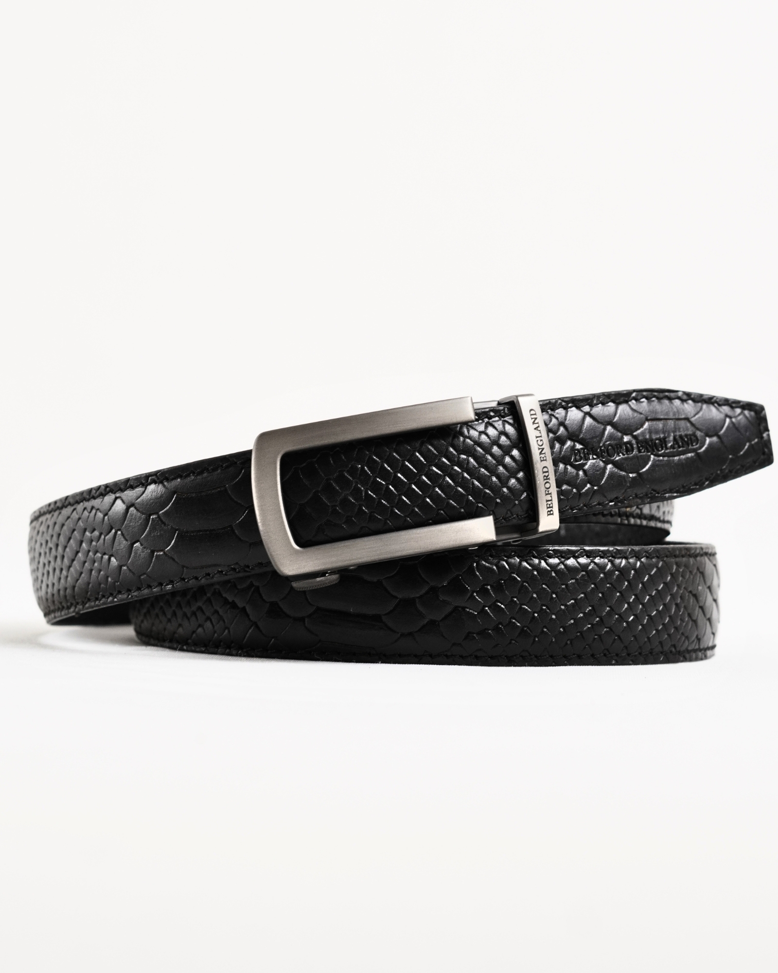 Oxford Men's Original Leather Belt  (Python Black)  28-44 - Image 3