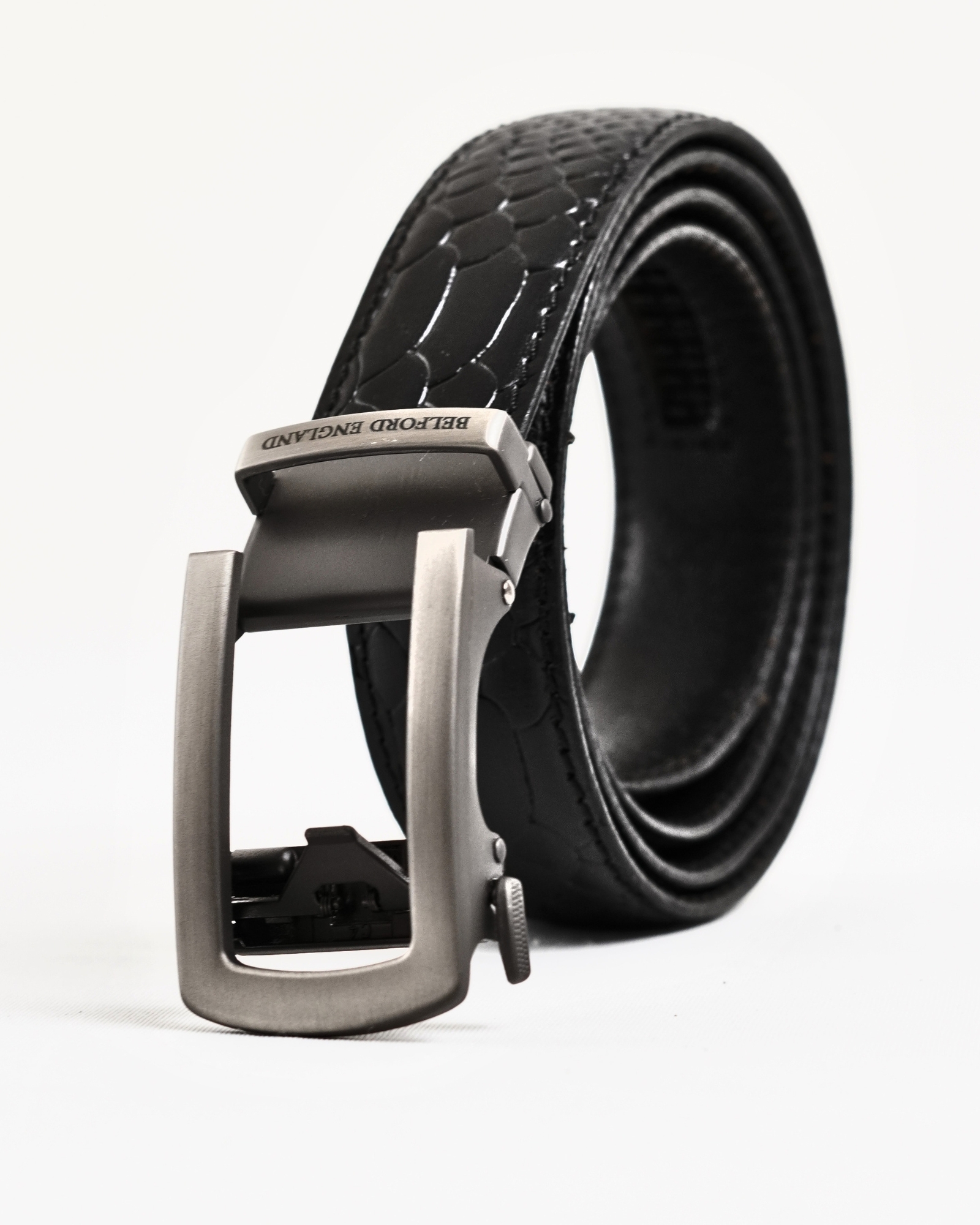 Oxford Men's Original Leather Belt  (Python Black)  28-44 - Image 5