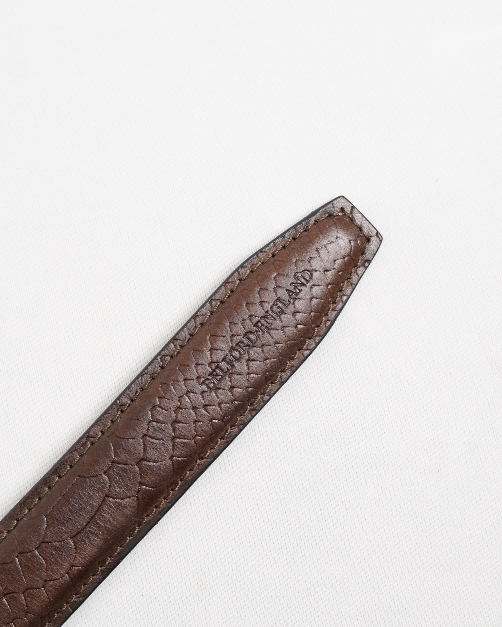 Oxford Men's Original Leather Belt  (Python Brown)  28-44 - Image 8