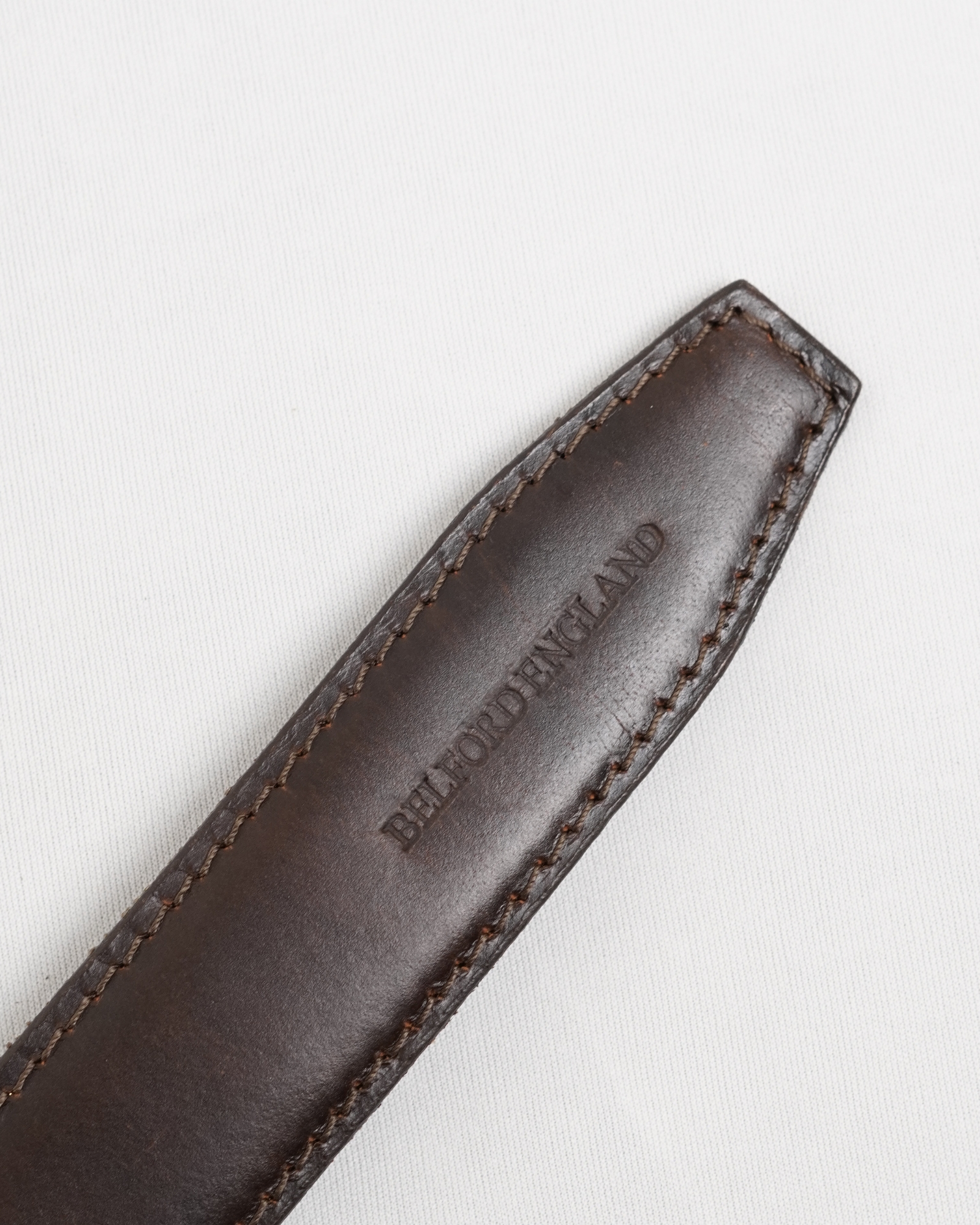 Oxford Men's Original Leather Belt  (Brown & Tan Blend) - 28-44 - Image 8