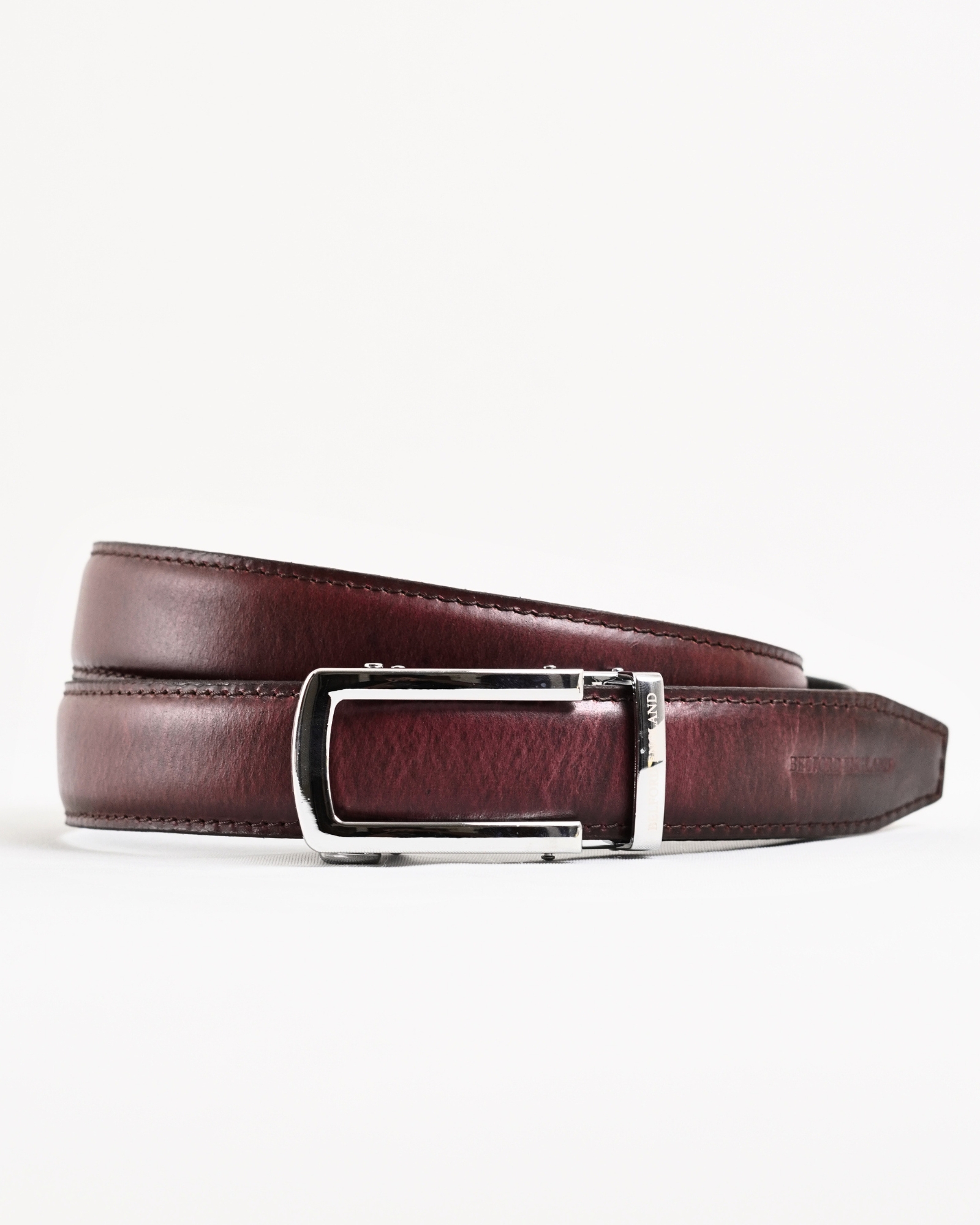 Oxford Men's Original Leather Belt  (Burgundy Blend) - 28-44 - Image 2