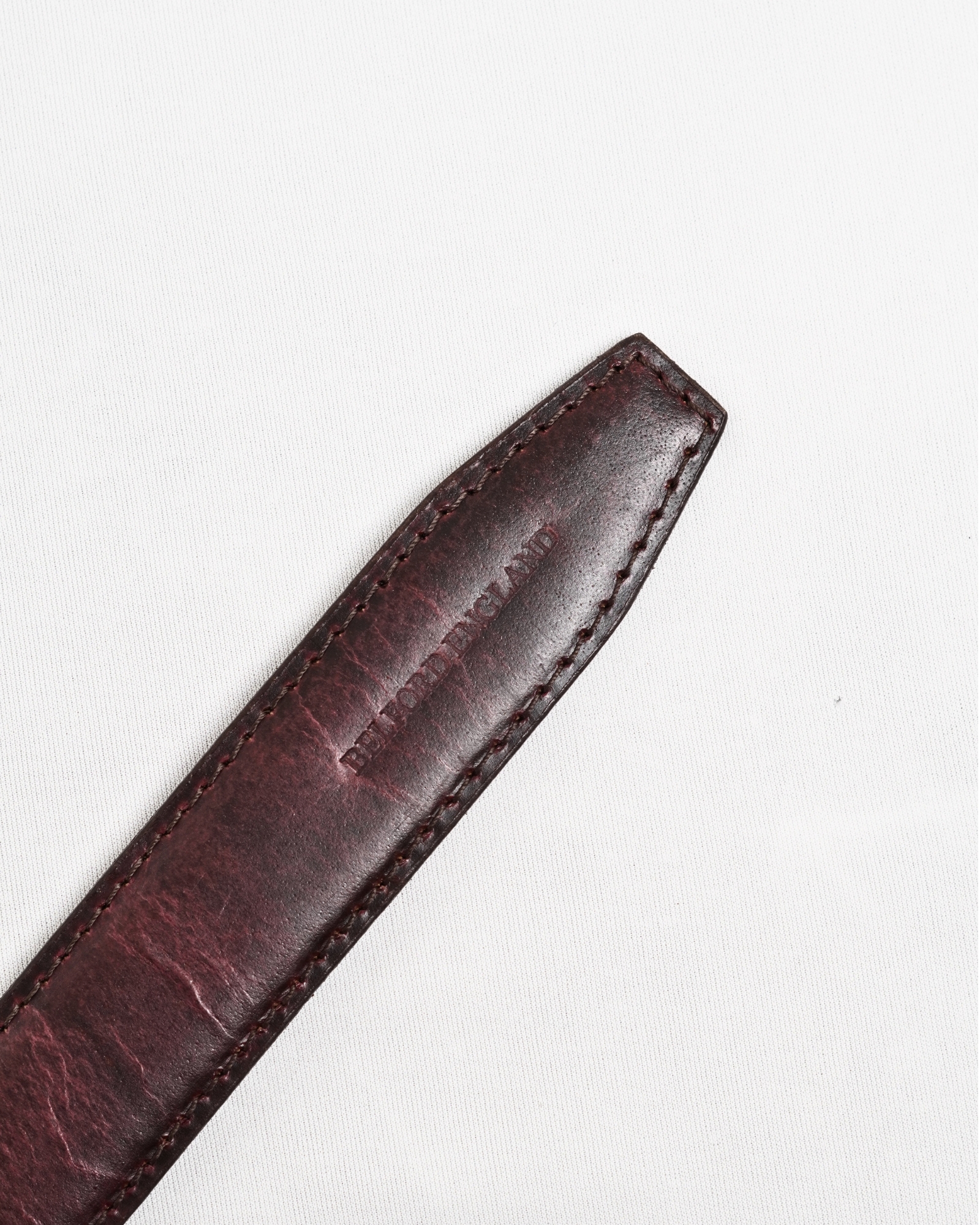 Oxford Men's Original Leather Belt  (Burgundy Blend) - 28-44 - Image 7
