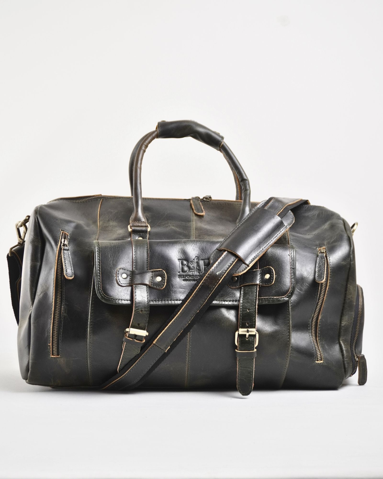 The Heritage - Original Leather Travel Bag (Vintage Green) - Image 5