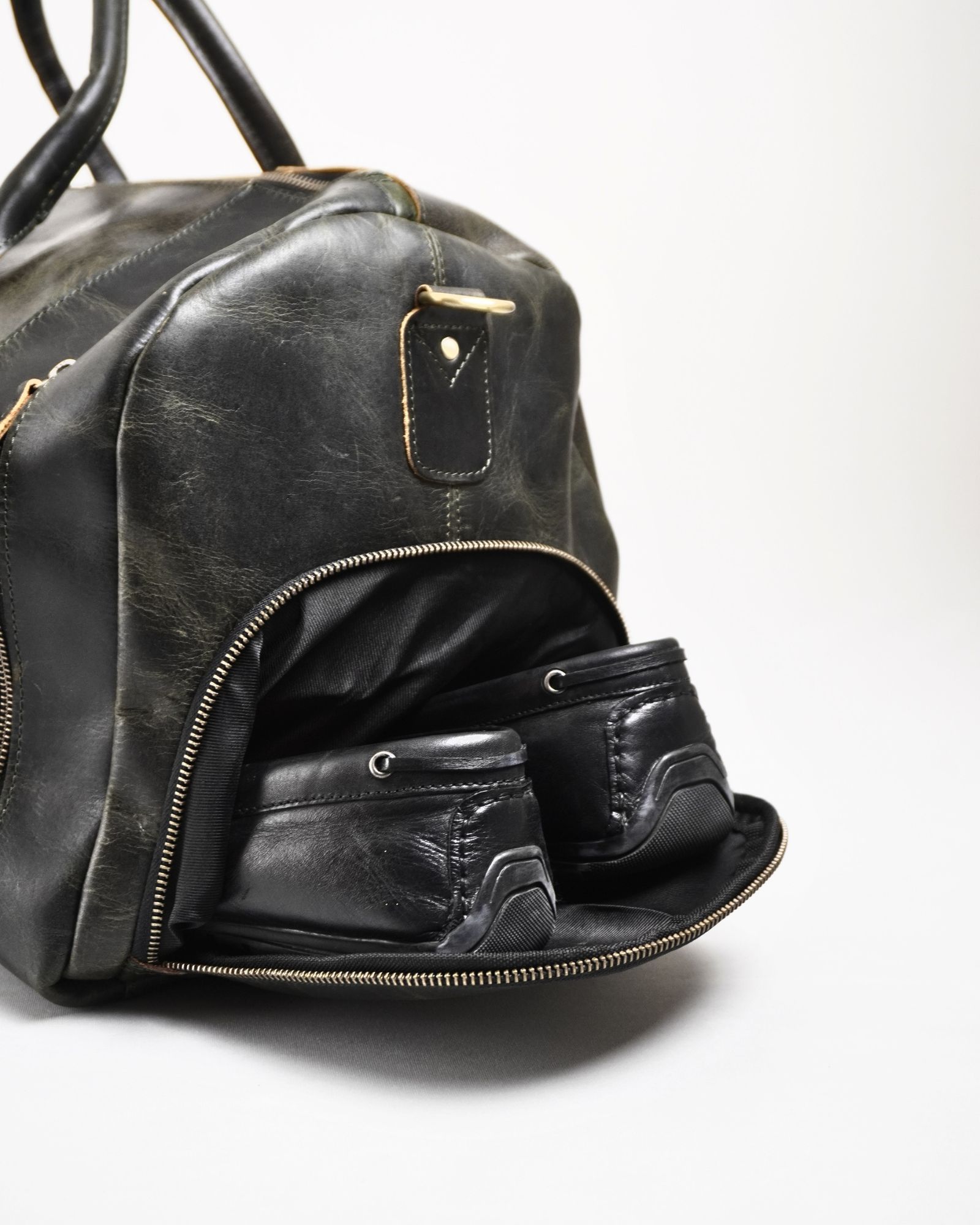 The Heritage - Original Leather Travel Bag (Vintage Green) - Image 6
