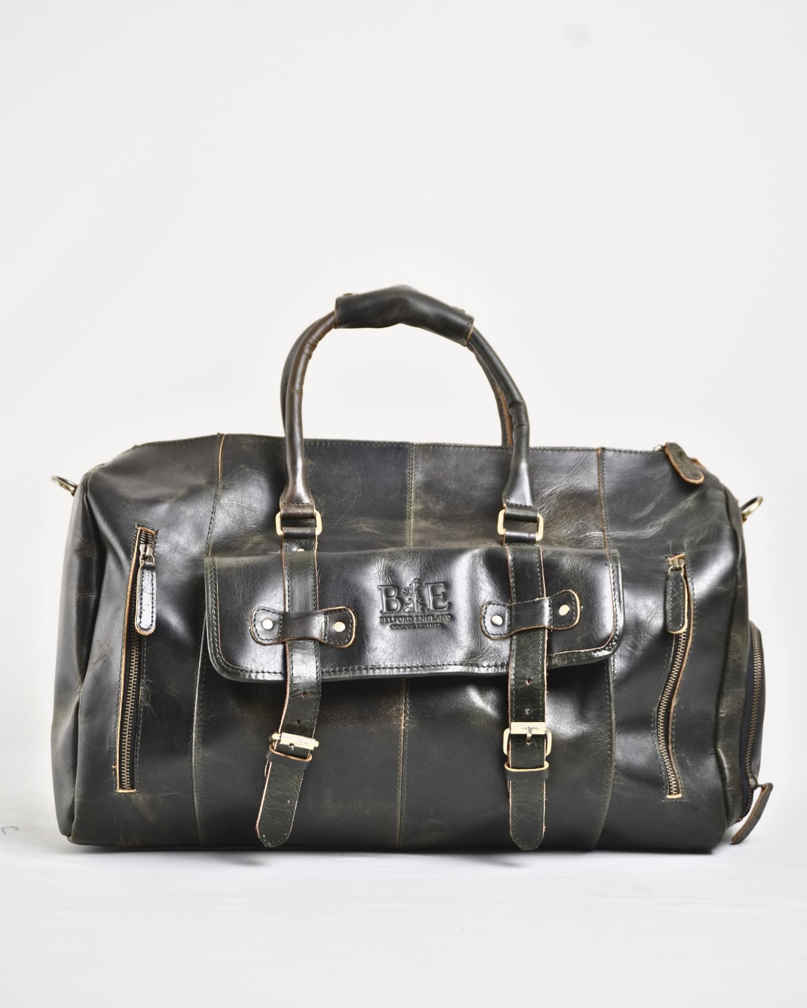The Heritage - Original Leather Travel Bag (Vintage Green) - Image 8