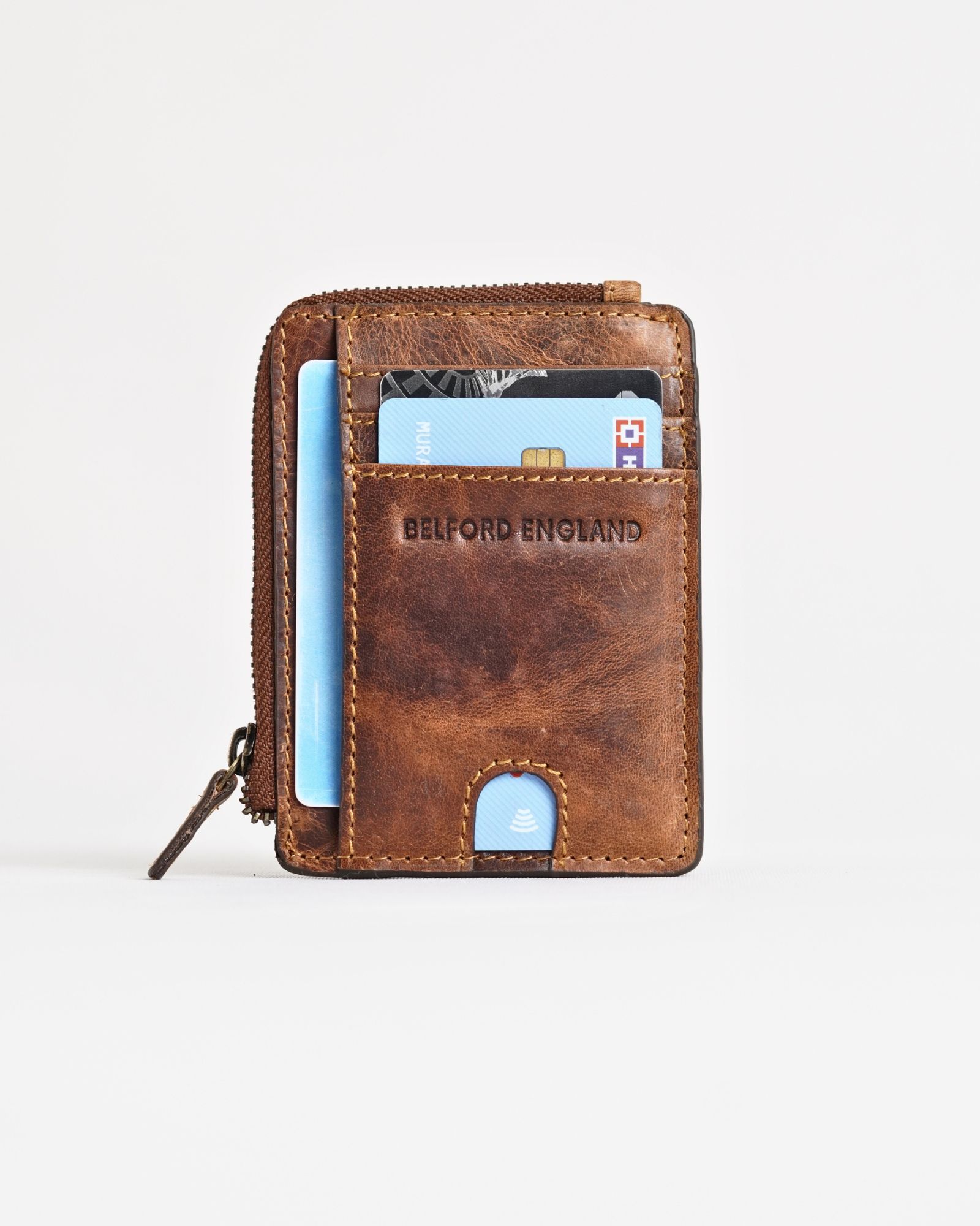 Geneva (Sleek) - Men’s Original Leather Wallet (Vintage Brown) - Image 2