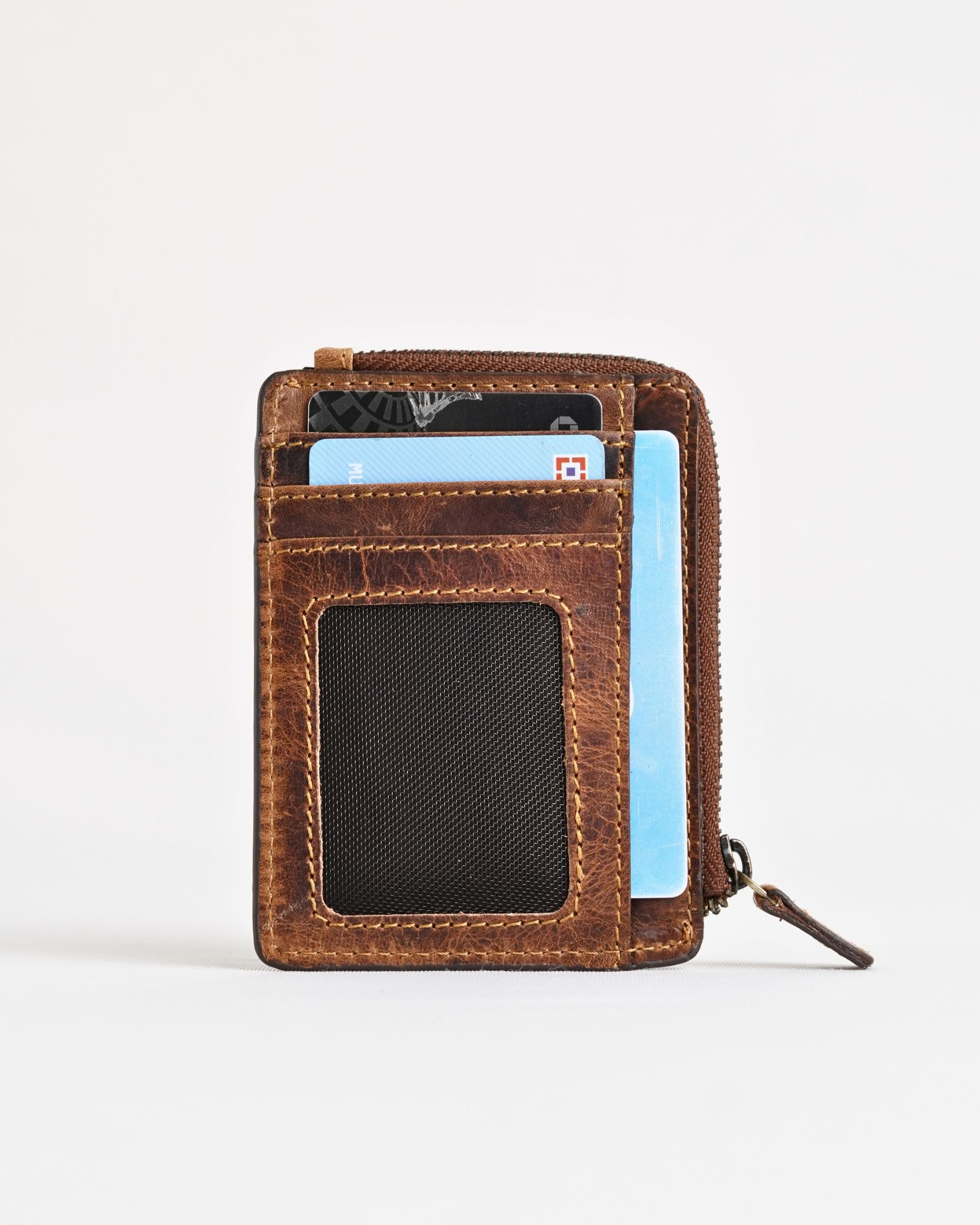 Geneva (Sleek) - Men’s Original Leather Wallet (Vintage Brown) - Image 5
