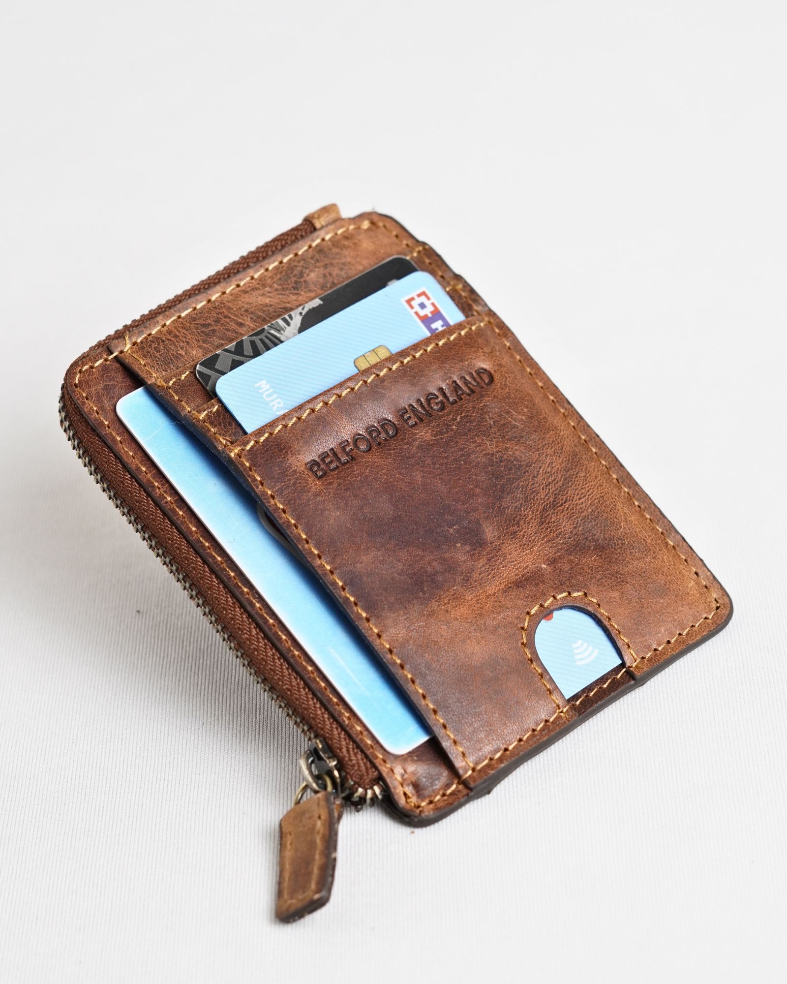 Geneva (Sleek) - Men’s Original Leather Wallet (Vintage Brown) - Image 7